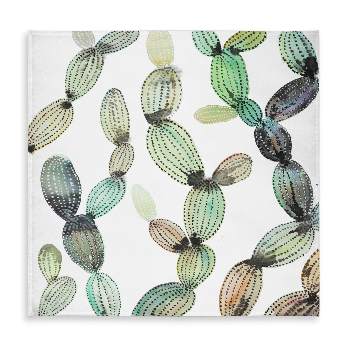 Picture of Begin Home Decor C1TC585858D6ID 58 x 58 in. Exotic Botanical Cactus Pattern Tablecloth - Indoor & Outdoor Decor