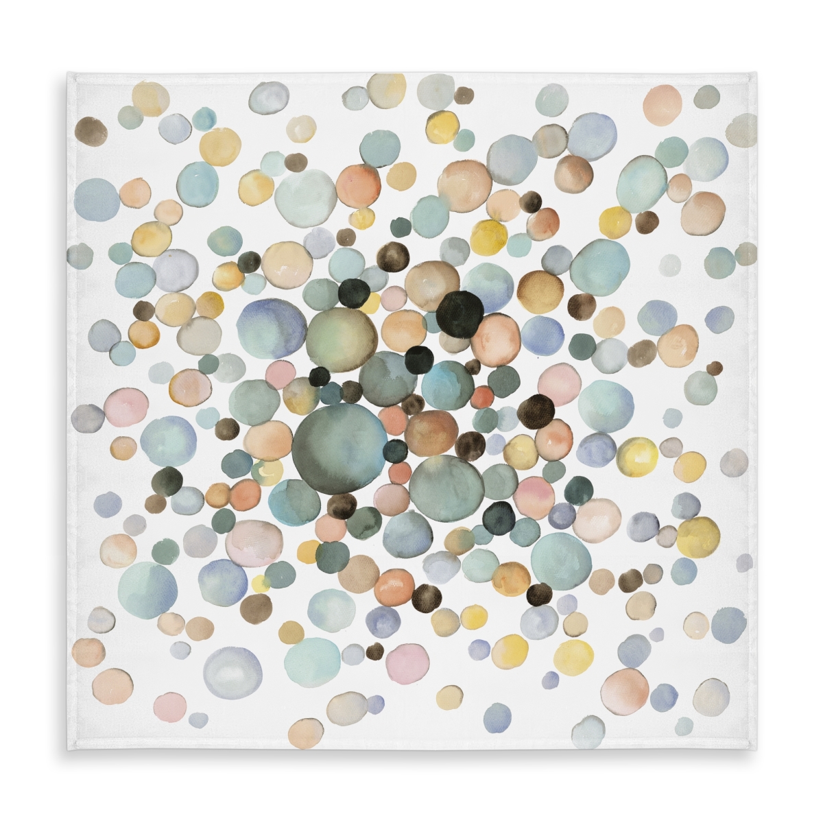 Picture of Begin Home Decor C1TC5858PDW8F6 58 x 58 in. Little Bubbles Minimalist Abstract Tablecloth - Indoor & Outdoor
