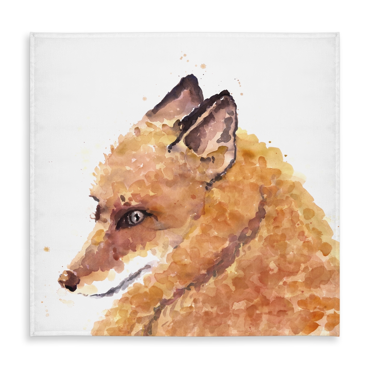 Picture of Begin Home Decor C1TC5858V44Q6J 58 x 58 in. Scandinavian Orange Tablecloth Fox - Indoor Outdoor Decor