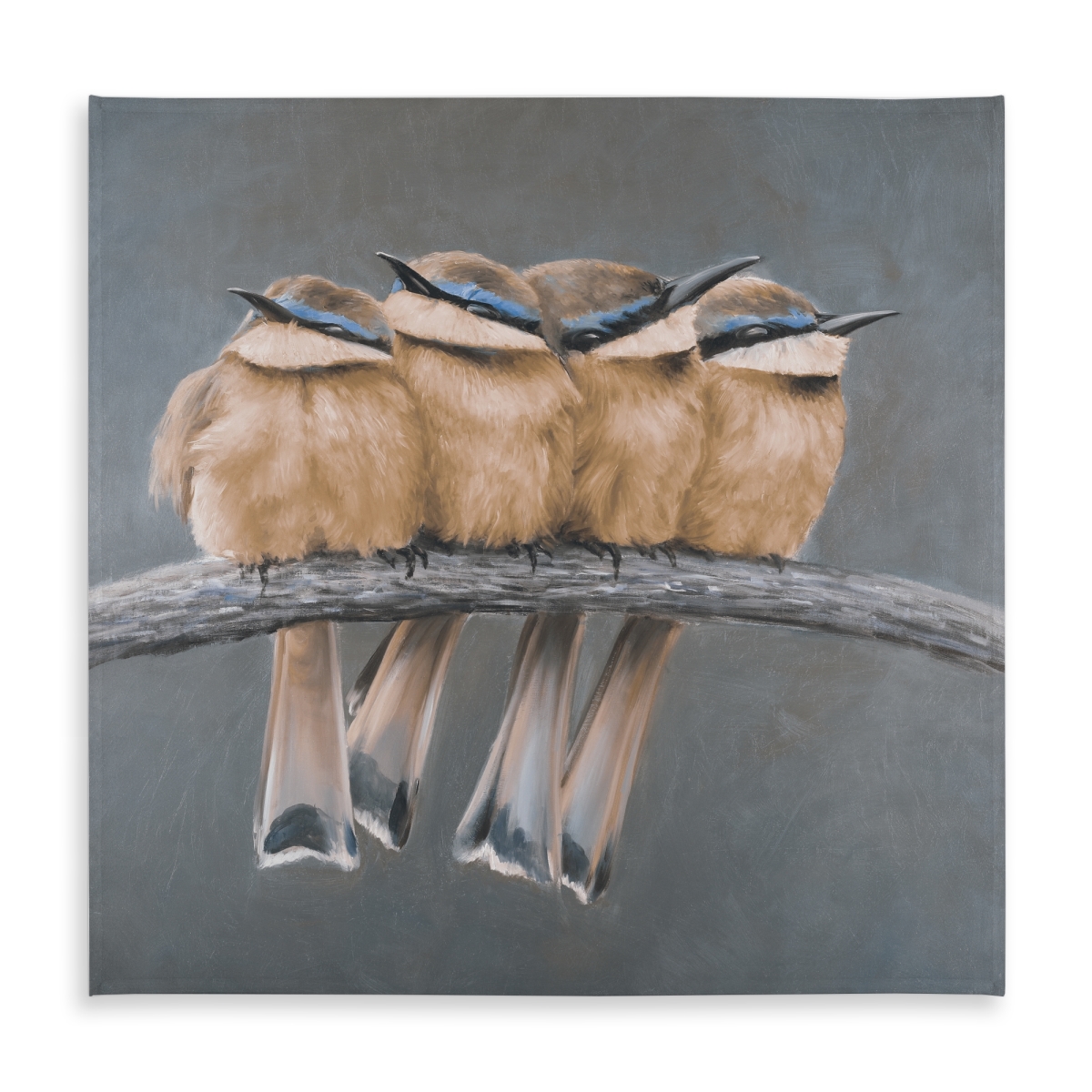 Picture of Begin Home Decor C1TC585830PG3V 58 x 58 in. Four Birds Tablecloth - Brown Bird Decor - Indoor & Outdoor Use