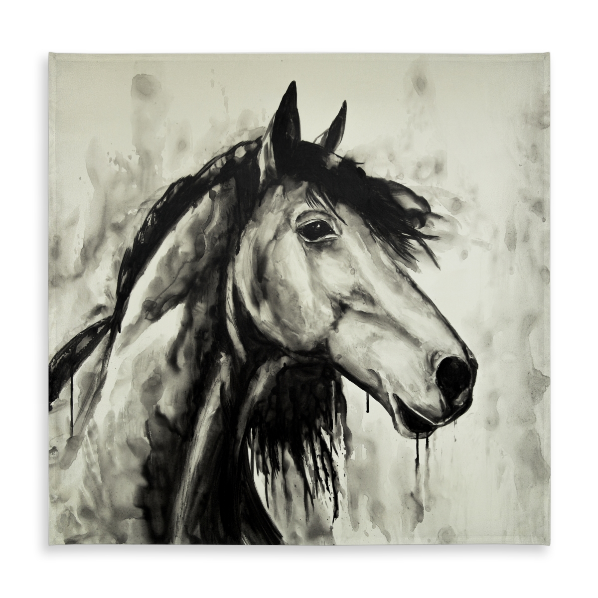 Picture of Begin Home Decor C1TC5858ISBADQ 58 x 58 in. Spirit Horse Beige Tablecloth - Indoor Outdoor Home Decor