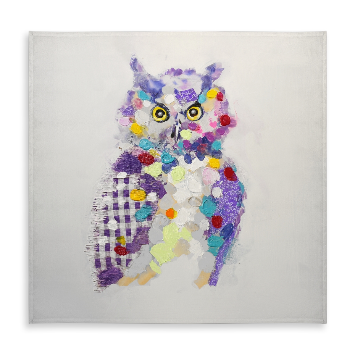 Picture of Begin Home Decor C1TC5858TFWW4K 58 x 58 in. Textured Abstract Owl Tablecloth - Indoor & Outdoor Home Decor