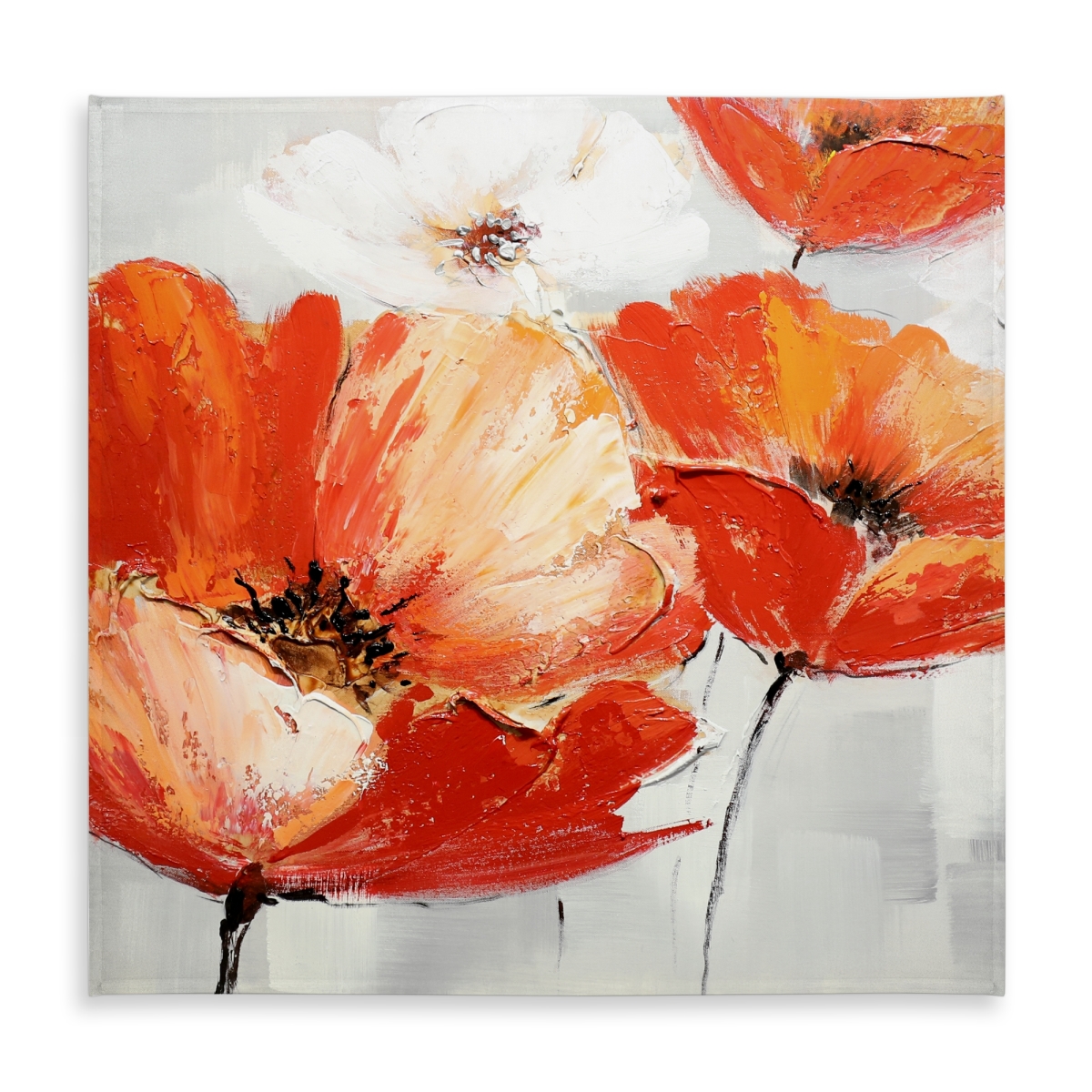 Picture of Begin Home Decor C1TC5858NXLD6V 58 x 58 in. Botanical Tablecloth - Red Wild Flowers Indoor & Outdoor Decor