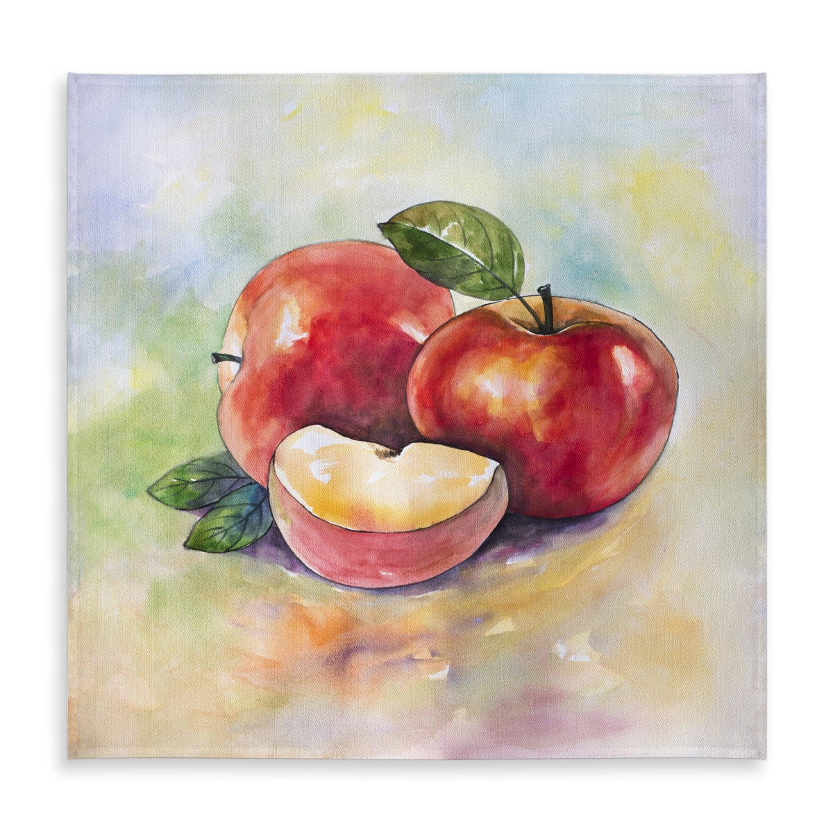 Picture of Begin Home Decor C1TC58580XPEKZ 58 x 58 in. Succulent Apples Tablecloth - Indoor & Outdoor Kitchen Decor