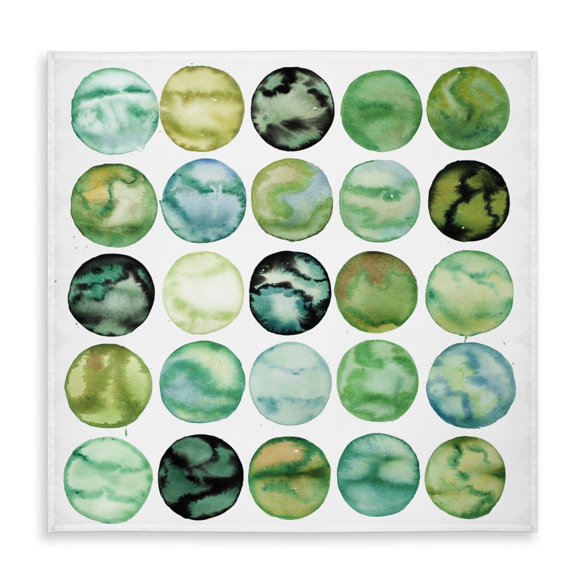Picture of Begin Home Decor C1TC585811OA9E 58 x 58 in. Minimalist Green Circles Tablecloth - Indoor & Outdoor Decor