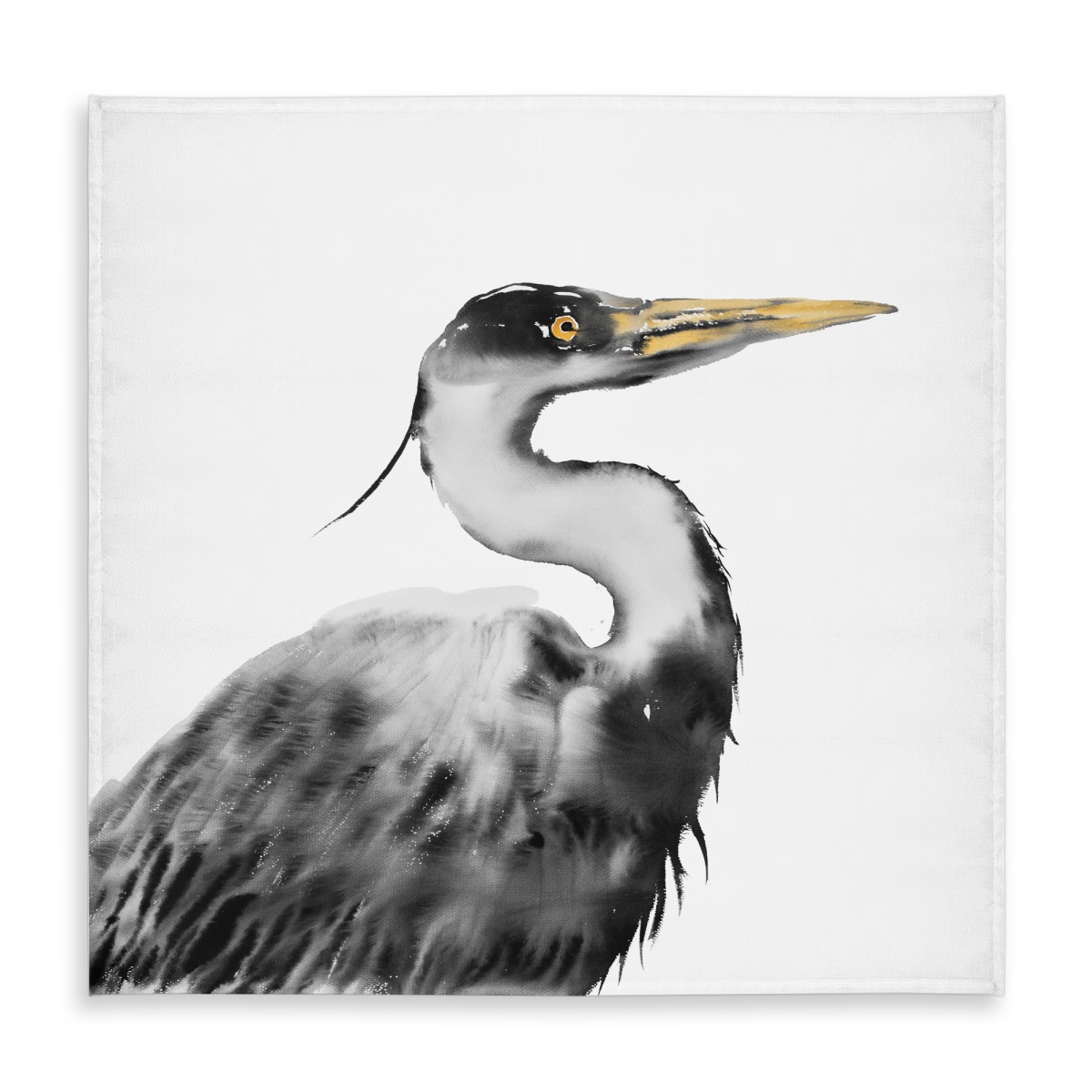 Picture of Begin Home Decor C1TC5858H1YWUY 58 x 58 in. Gray Bedroom Tablecloth - Great Heron Monochrome Home Decor