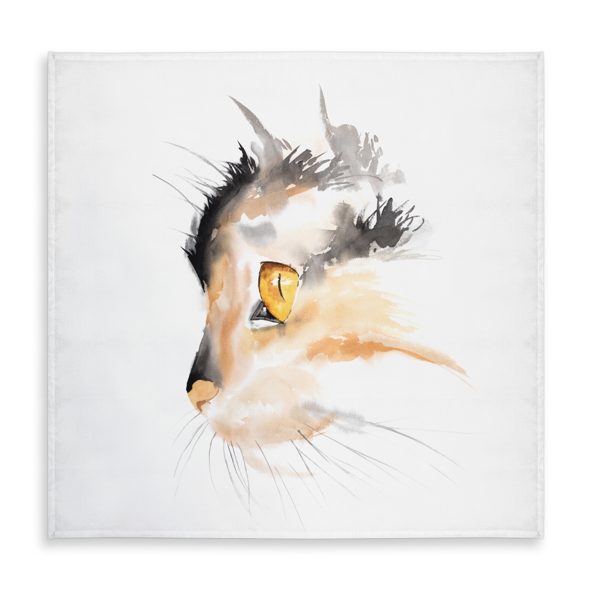 Picture of Begin Home Decor C1TC58583HKTMX 58 x 58 in. Gray Pets Scandinavian Tablecloth - Watercolor Cat Face Decor