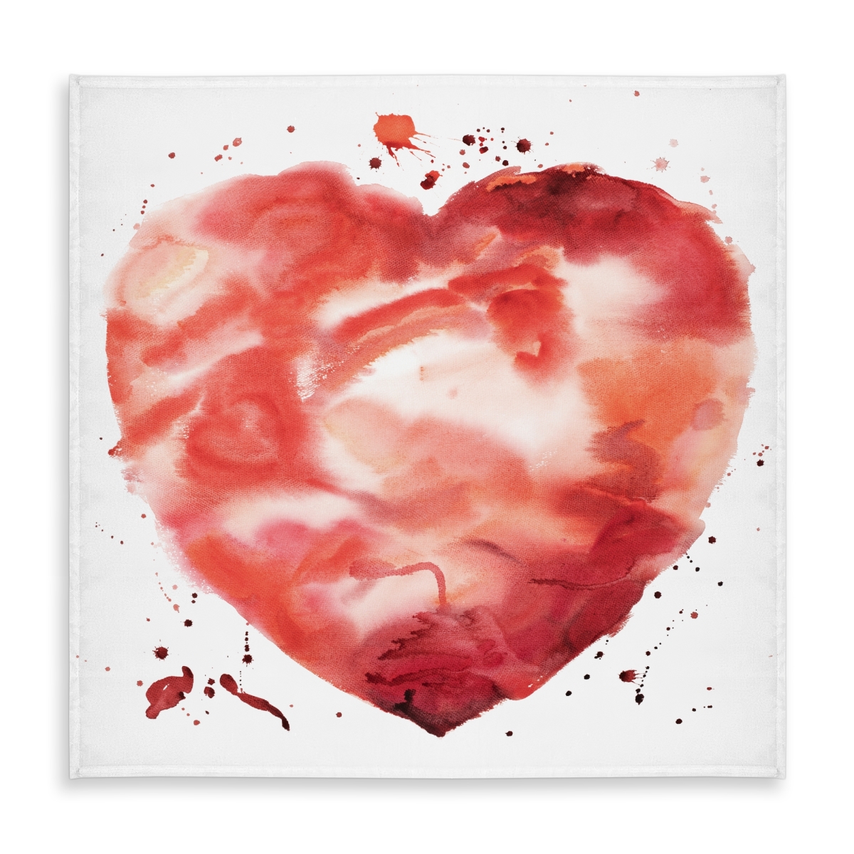 Picture of Begin Home Decor C1TC5858Y6ORZY 58 x 58 in. Big Heart Shapes Tablecloth - Indoor & Outdoor Home Decor