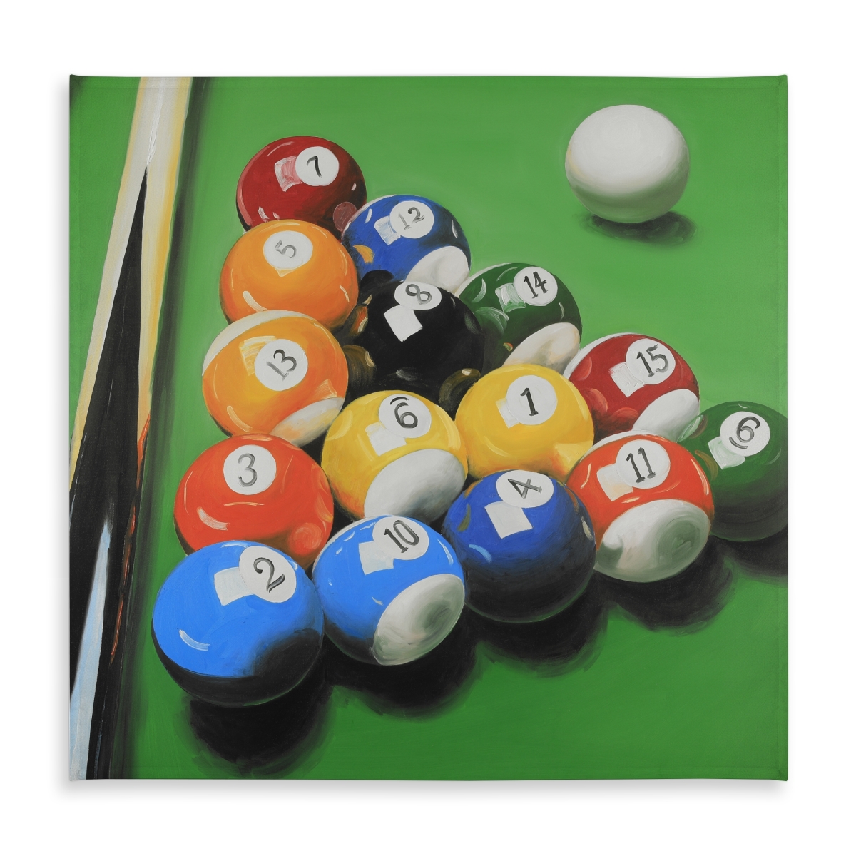 Picture of Begin Home Decor C1TC5858AX8YGI 58 x 58 in. Pool Table Ball Formation Tablecloth - Man Cave Decor - Indoor & Outdoor