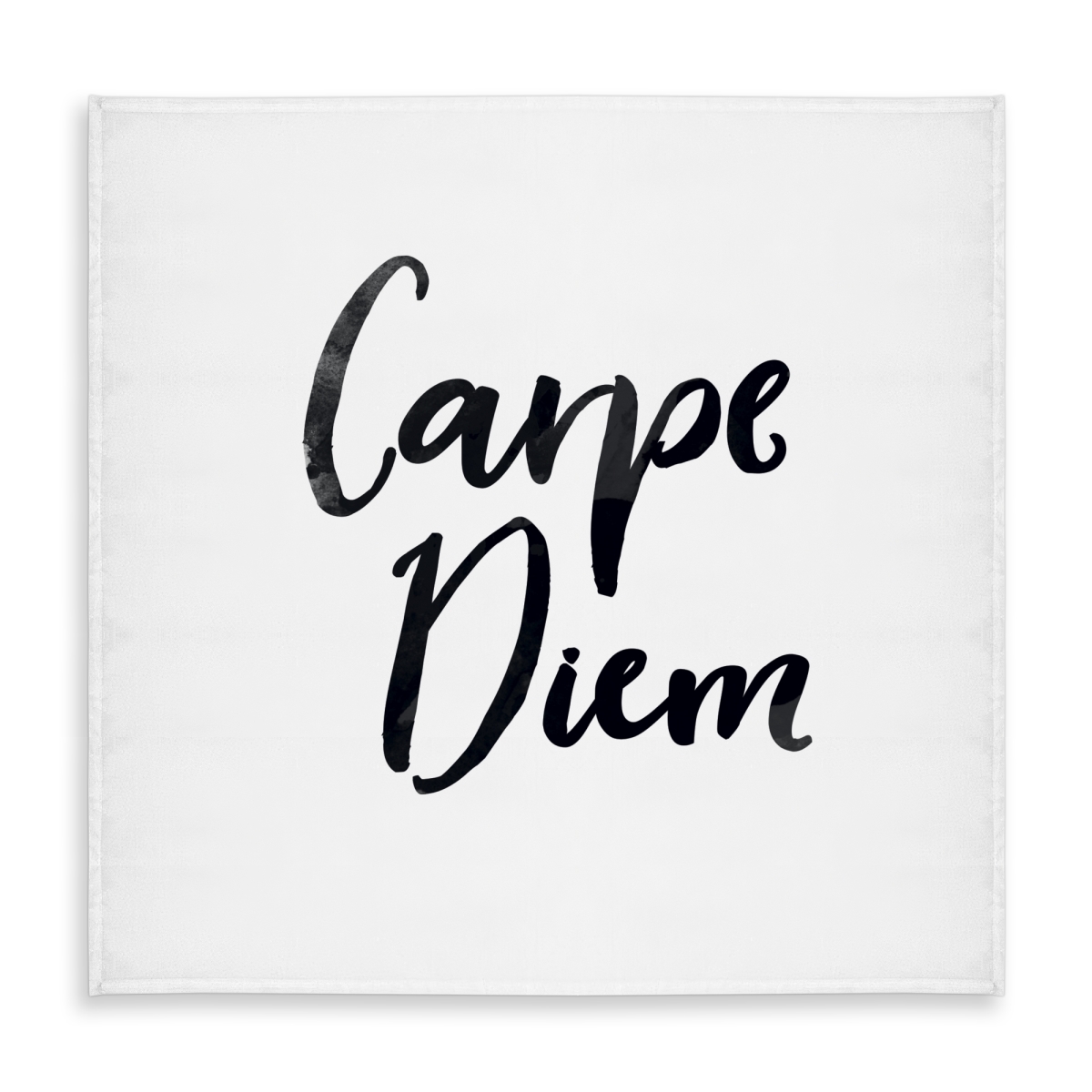 Picture of Begin Home Decor C1TC58580X8JKS 58 x 58 in. Carpe Diem White Tablecloth - Inspiring Home Decor Piece