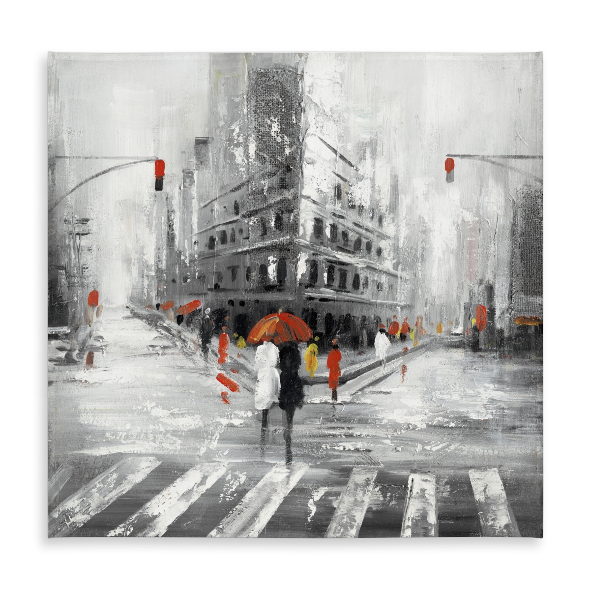 Picture of Begin Home Decor C1TC58582CM7GH 58 x 58 in. Gray Indoor & Outdoor Tablecloth - Greyish Flatiron Building Decor
