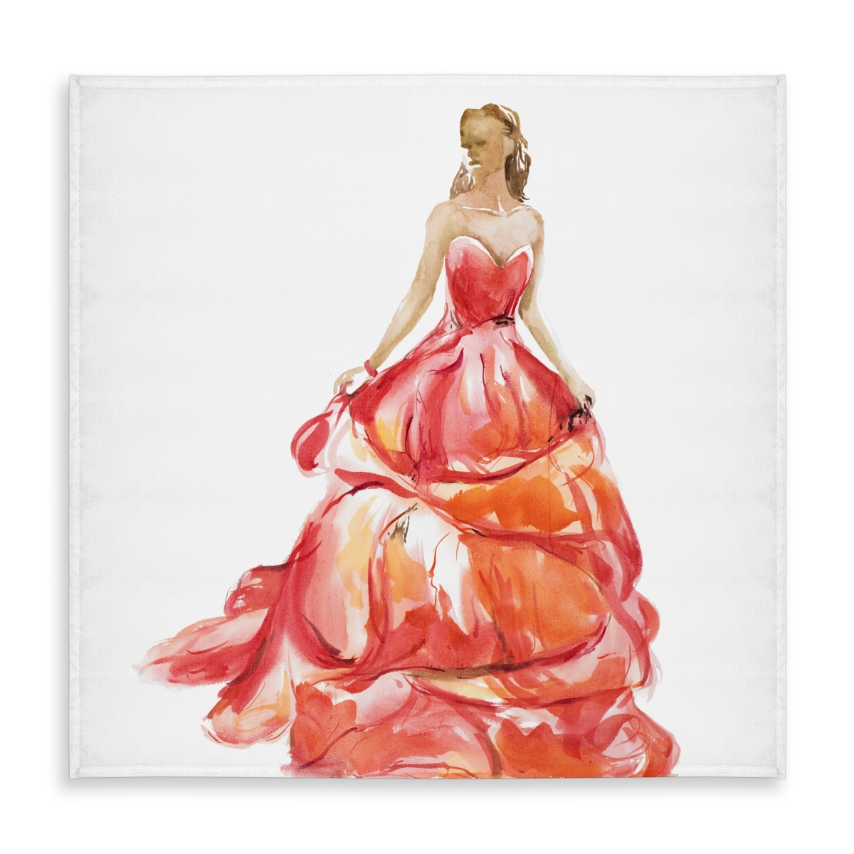 Picture of Begin Home Decor C1TC5858VNYZK8 58 x 58 in. Beautiful Red Prom Dress Tablecloth - Romantic Home Decor