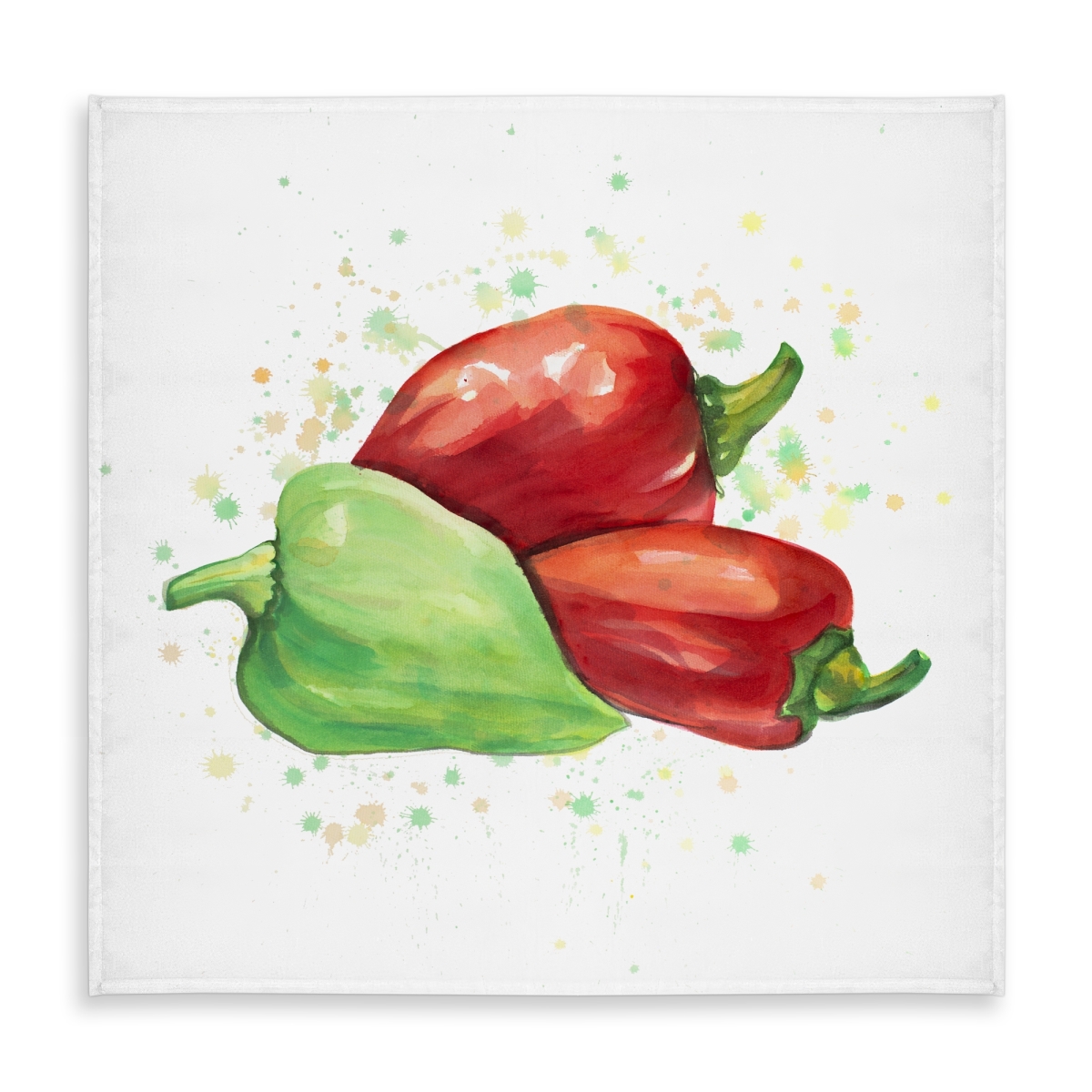 Picture of Begin Home Decor C1TC58588Y28UR 58 x 58 in. Red Bell Peppers Tablecloth - Indoor & Outdoor Home Decor