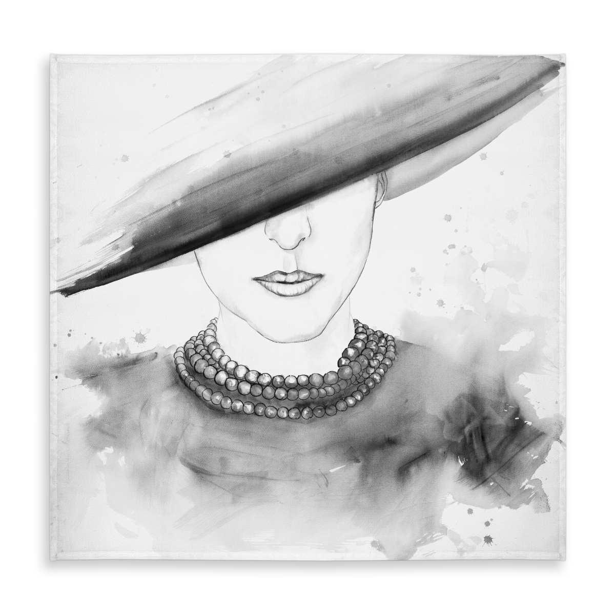 Picture of Begin Home Decor C1TC5858CNXPNW 58 x 58 in. Mysterious Lady with A Hat Tablecloth - Indoor & Outdoor Decor