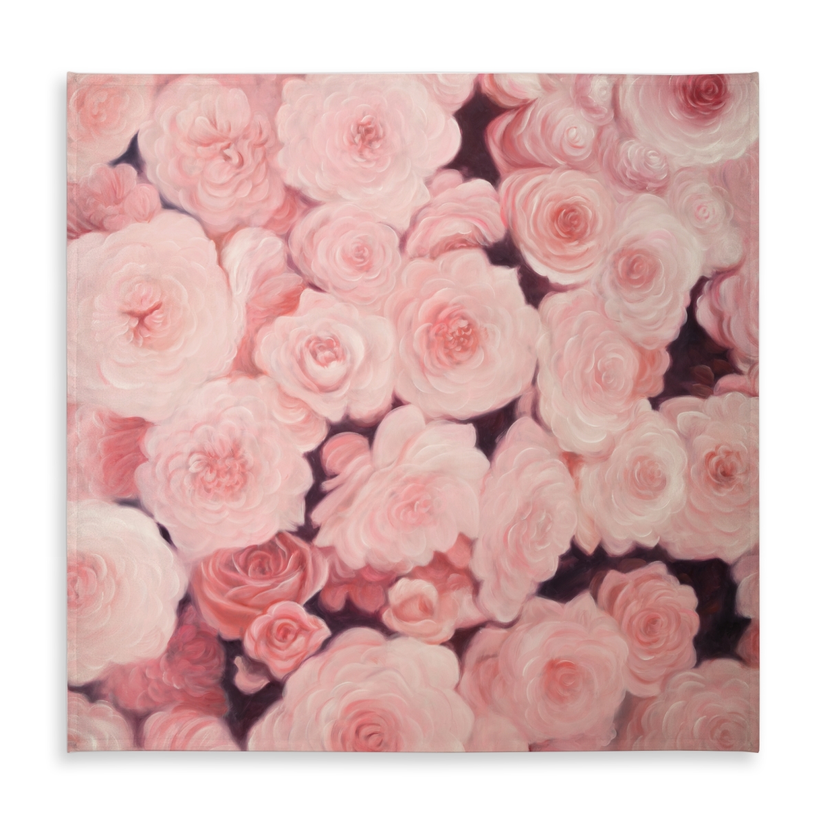 Picture of Begin Home Decor C1TC5858RUWT74 58 x 58 in. Romantic Pink Botanical Tablecloth - Indoor & Outdoor Decor