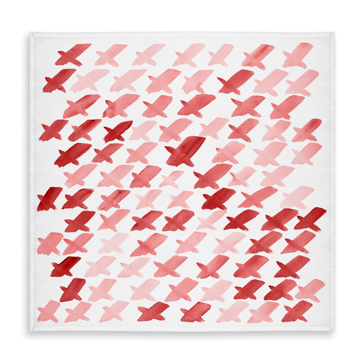 Picture of Begin Home Decor C1TC5858KTQ8NF 58 x 58 in. Red Shapes Tablecloth - Indoor & Outdoor Home Decor - X Red Pattern