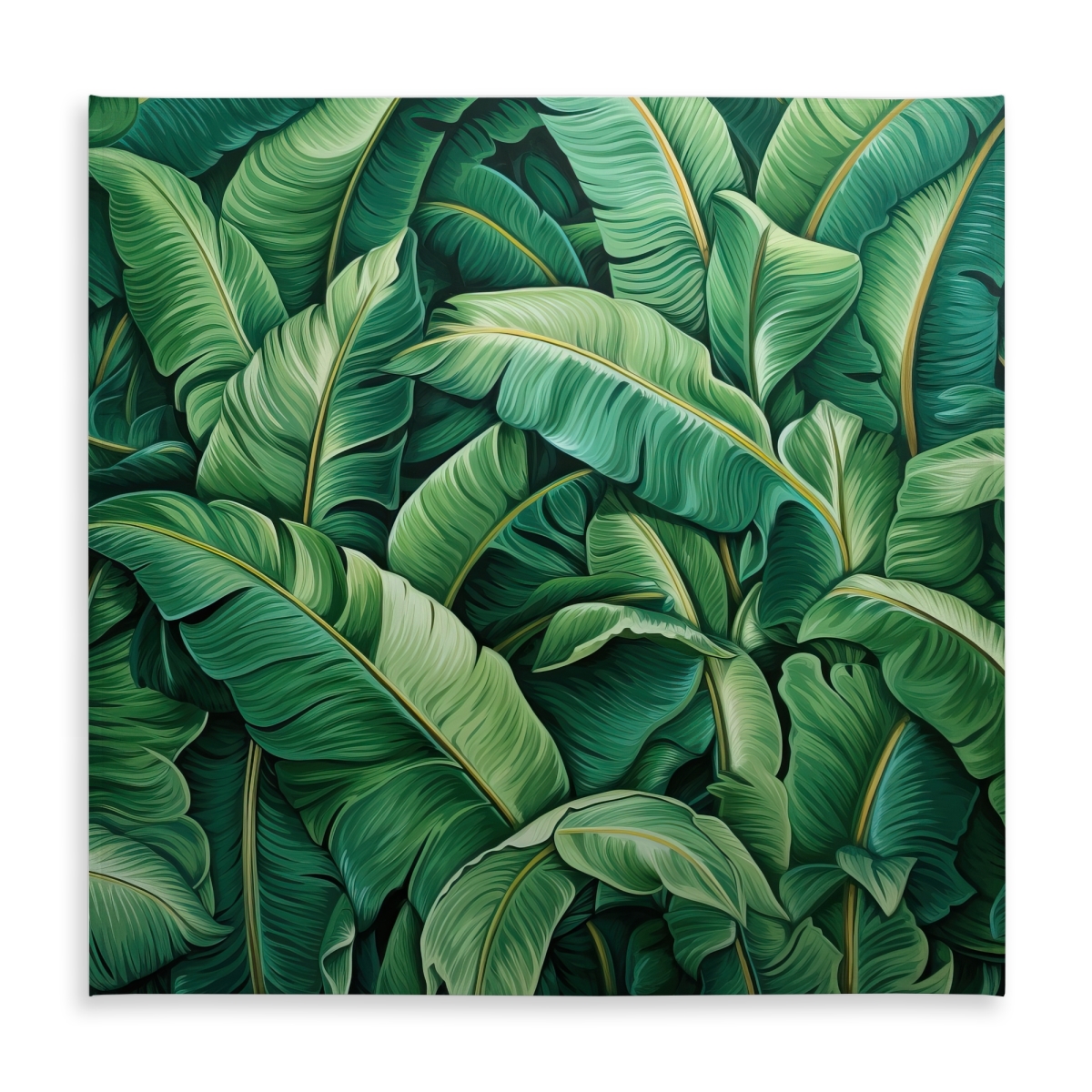 Picture of Begin Home Decor C1TC5858NOTG2C 58 x 58 in. Lively Leaves Tablecloth - Green Leaf Design for Indoor & Outdoor