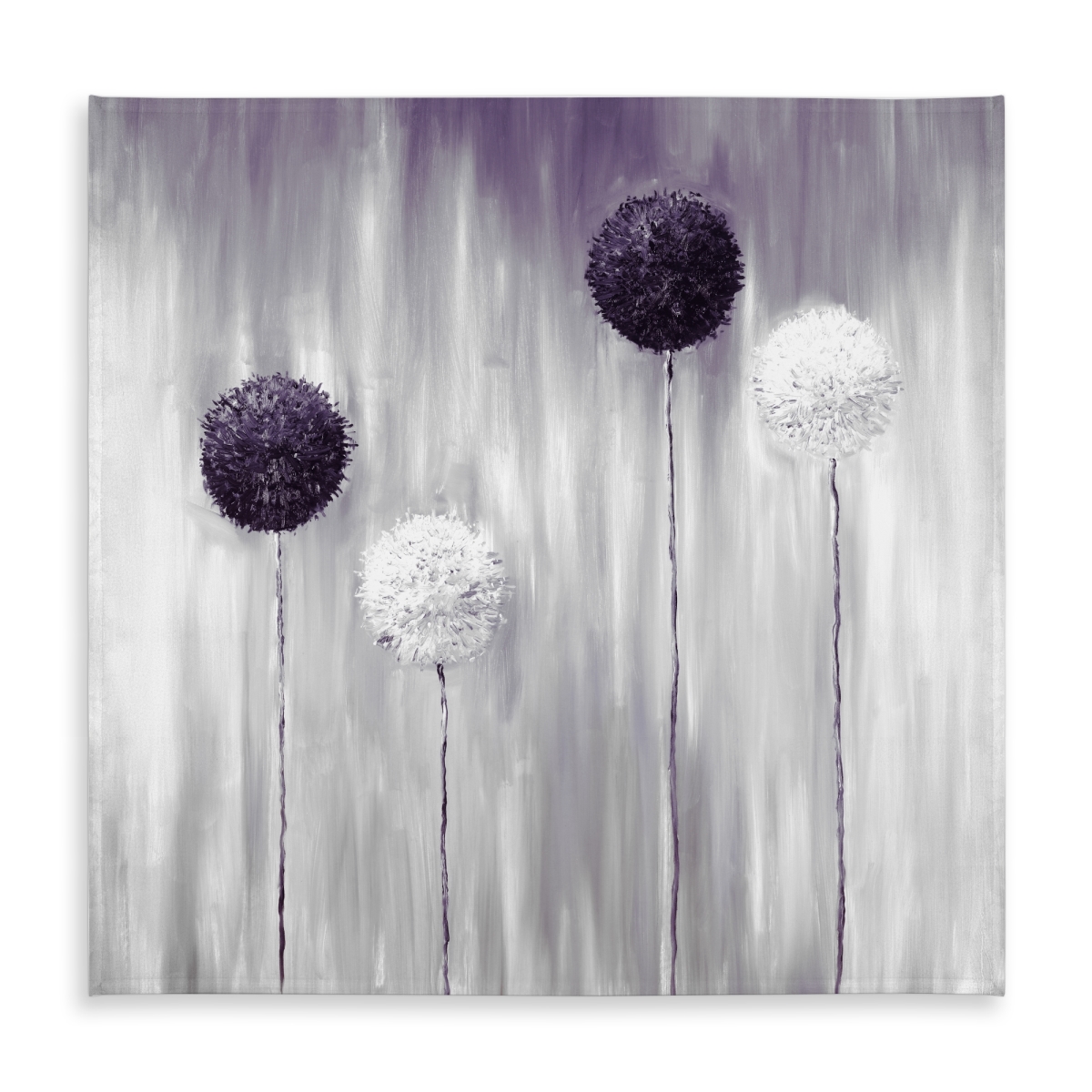 Picture of Begin Home Decor C1TC5858MP8N2I 58 x 58 in. Contemporary Gray Tablecloth - Purple Allium Flowers Decor