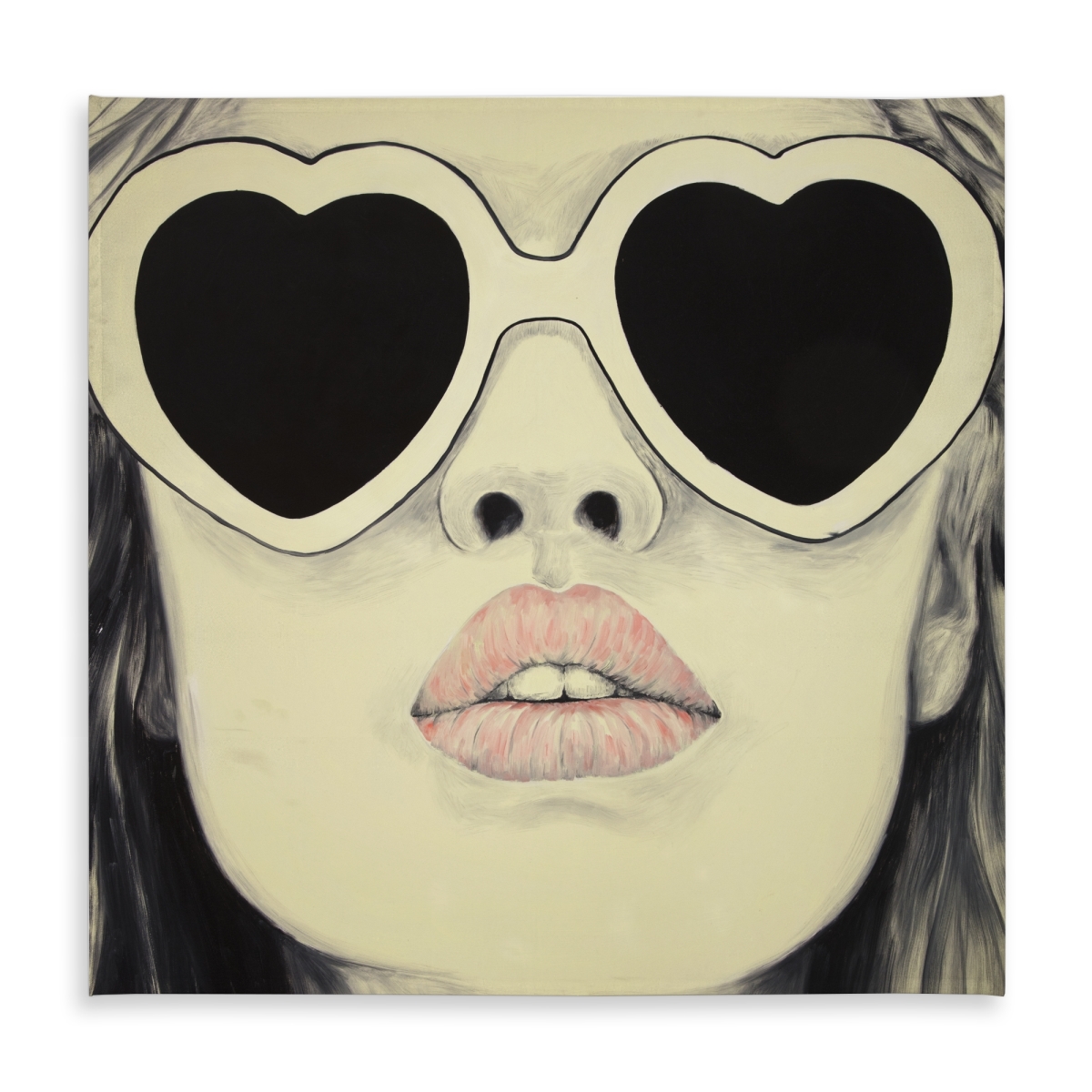 Picture of Begin Home Decor C1TC585860LW85 58 x 58 in. Young Lady with Glasses Tablecloth - Indoor & Outdoor Decor