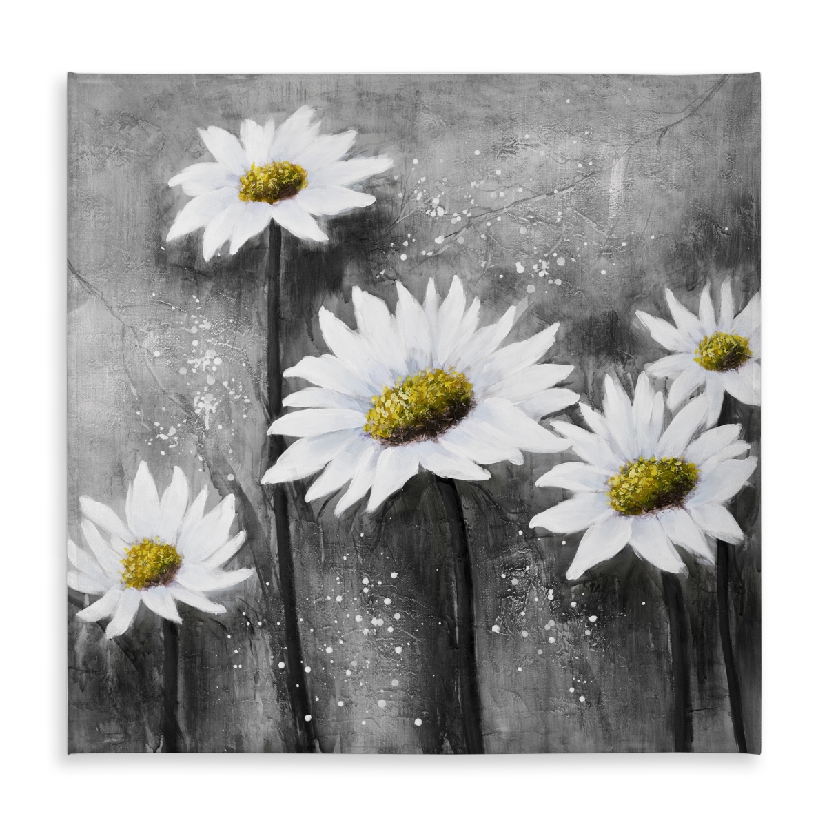 Picture of Begin Home Decor C1TC58589N9HWC 58 x 58 in. Daisies Floral Tablecloth - White Indoor & Outdoor Home Decor