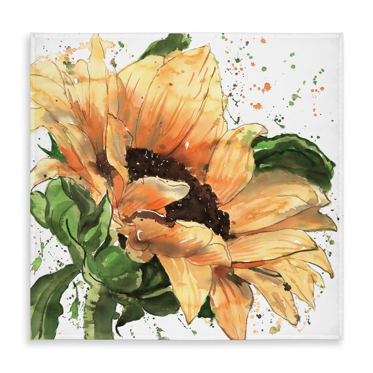 Picture of Begin Home Decor C1TC5858Z59N47 58 x 58 in. Sunflower in Bloom Rustic Botanical Tablecloth - Home Decor