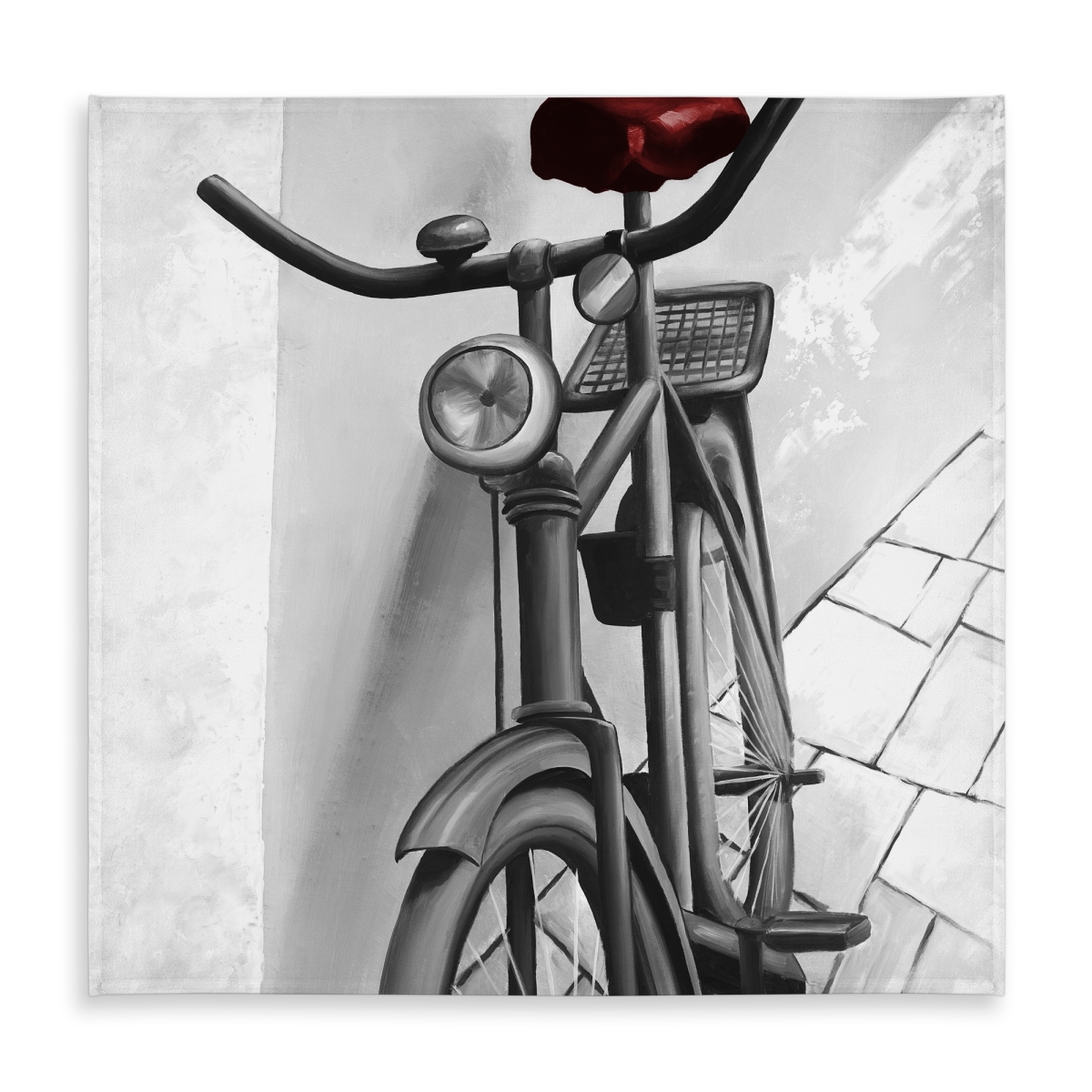 Picture of Begin Home Decor C1TC58583X26KN 58 x 58 in. Abandoned Bicycle White Industrial Tablecloth - Indoor & Outdoor