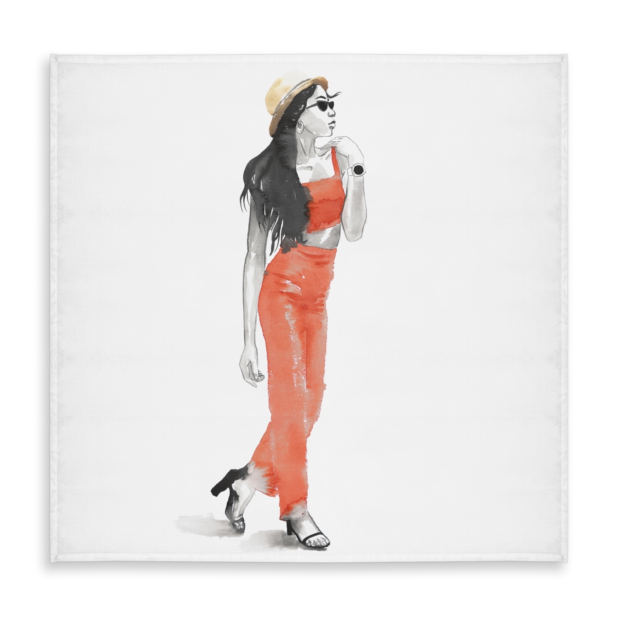 Picture of Begin Home Decor C1TC5858TNW745 58 x 58 in. Strike the Pose Tablecloth - Fashionable Indoor & Outdoor Decor
