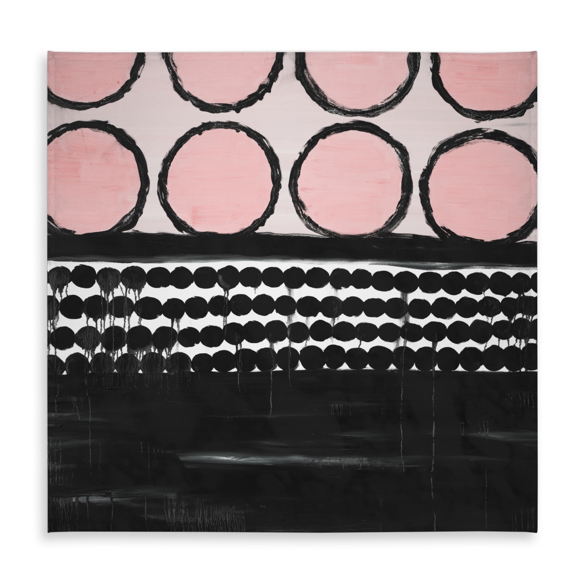 Picture of Begin Home Decor C1TC5858LGB0XI 58 x 58 in. Cluster of Pink Circles Tablecloth - Indoor & Outdoor Home Decor
