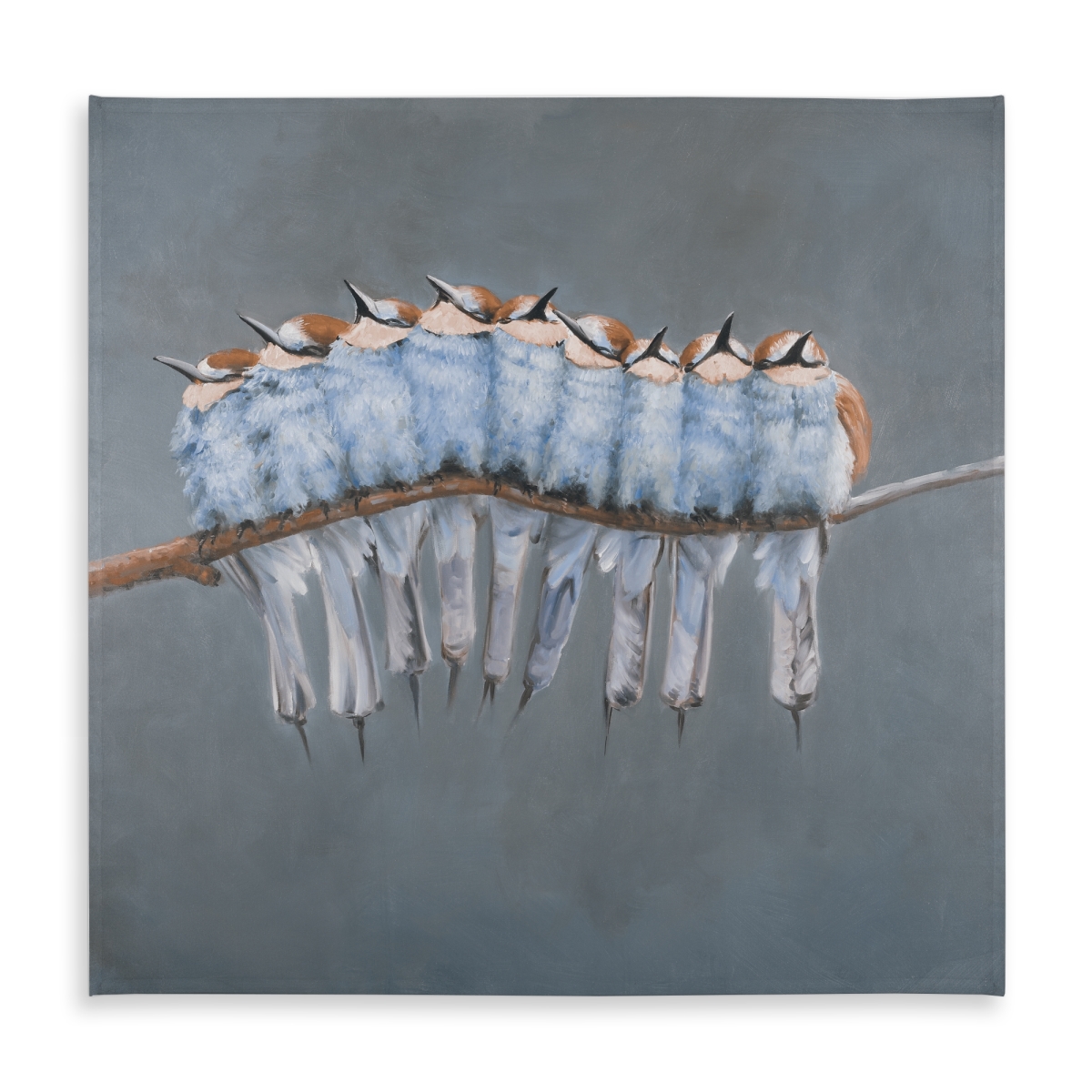 Picture of Begin Home Decor C1TC5858NQTUAB 58 x 58 in. Exotic Blue Birds Tablecloth - Indoor & Outdoor Home Decor