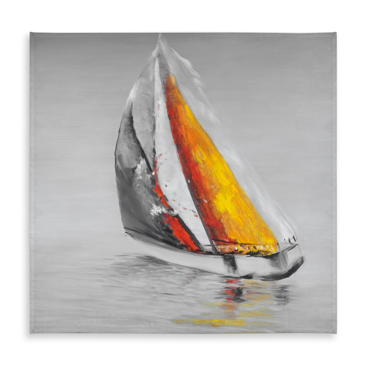 Picture of Begin Home Decor C1TC5858ZFKKRD 58 x 58 in. Blue Boat Tablecloth - Two Colors Sailing Boat - Home Decor