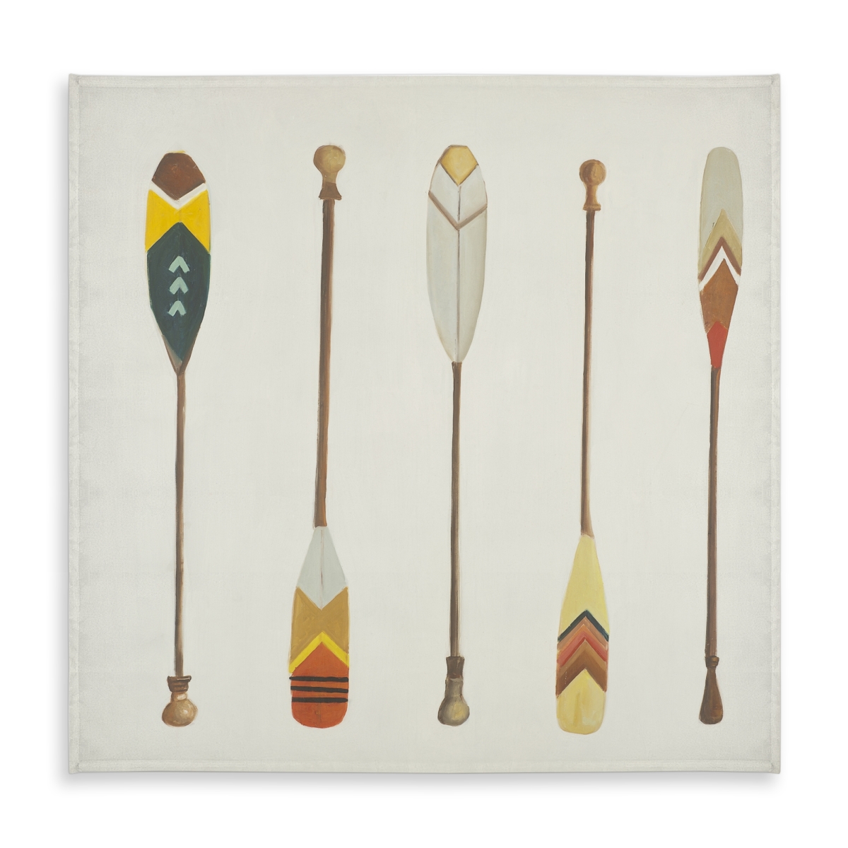 Picture of Begin Home Decor C1TC5858HGM2XA 58 x 58 in. Canoe Paddles Tablecloth - Indoor & Outdoor Home Decor