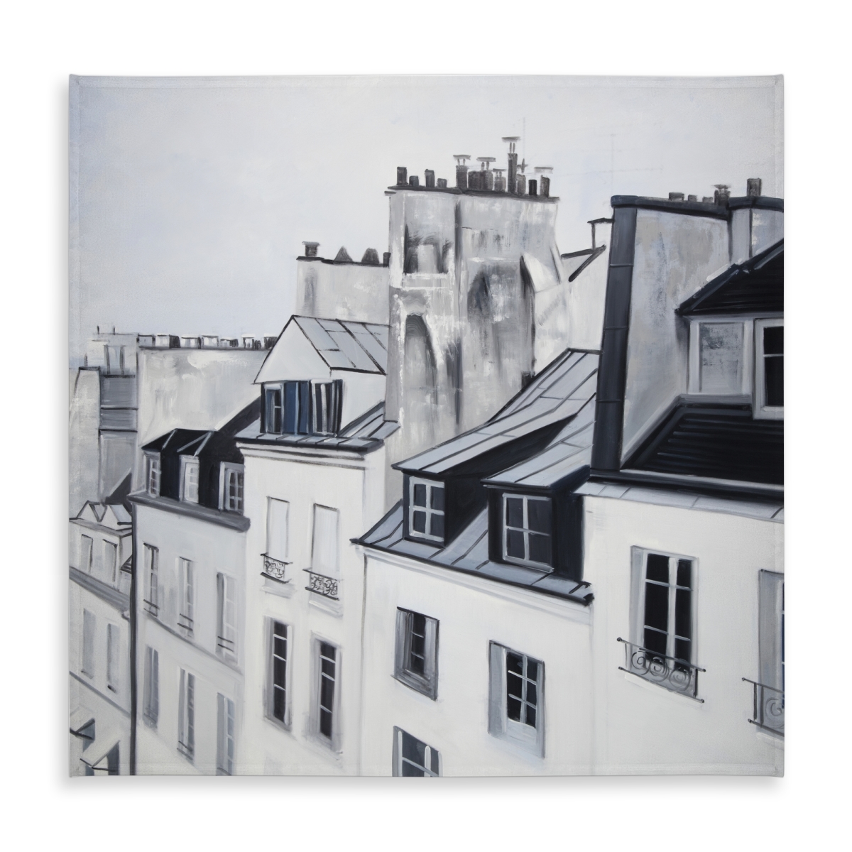 Picture of Begin Home Decor C1TC5858E2Y57W 58 x 58 in. Blue Cities Tablecloth - Historical Buildings Design - Home Decor