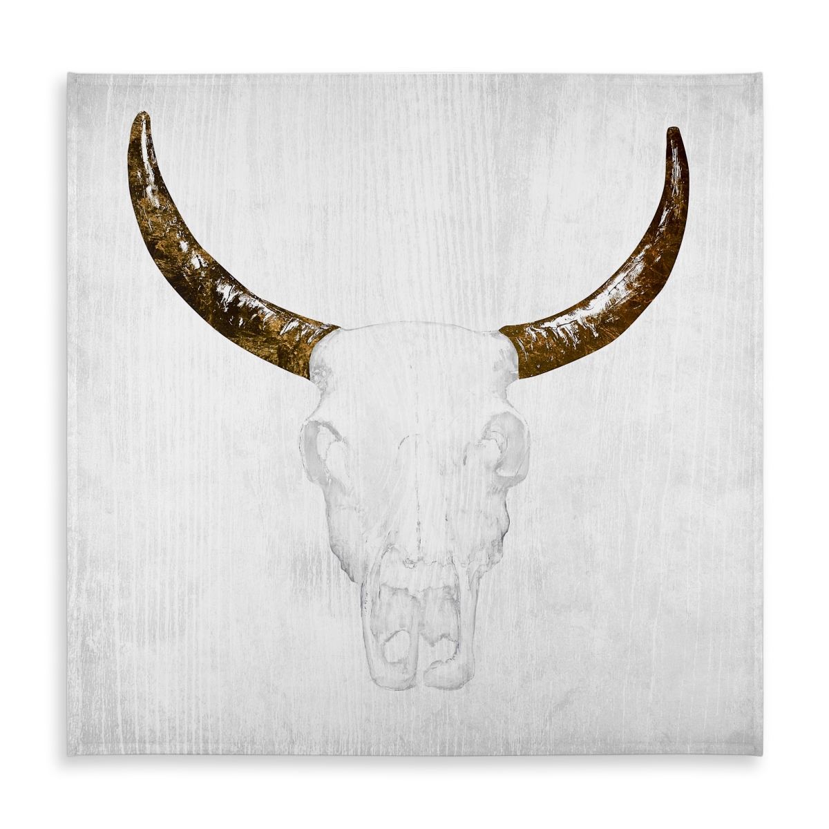 Picture of Begin Home Decor C1TC58588SAC9B 58 x 58 in. Bull Skull Tablecloth - White Minimalist Indoor & Outdoor Decor