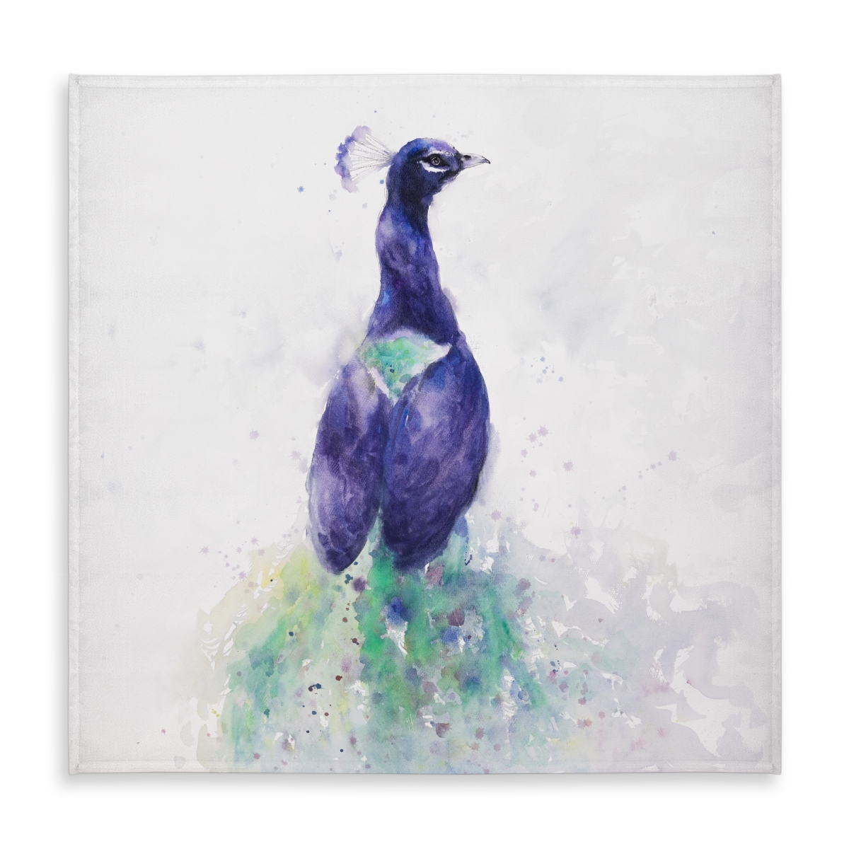 Picture of Begin Home Decor C1TC5858SFKV29 58 x 58 in. Graceful Peacock Tablecloth - Indoor & Outdoor Home Decor