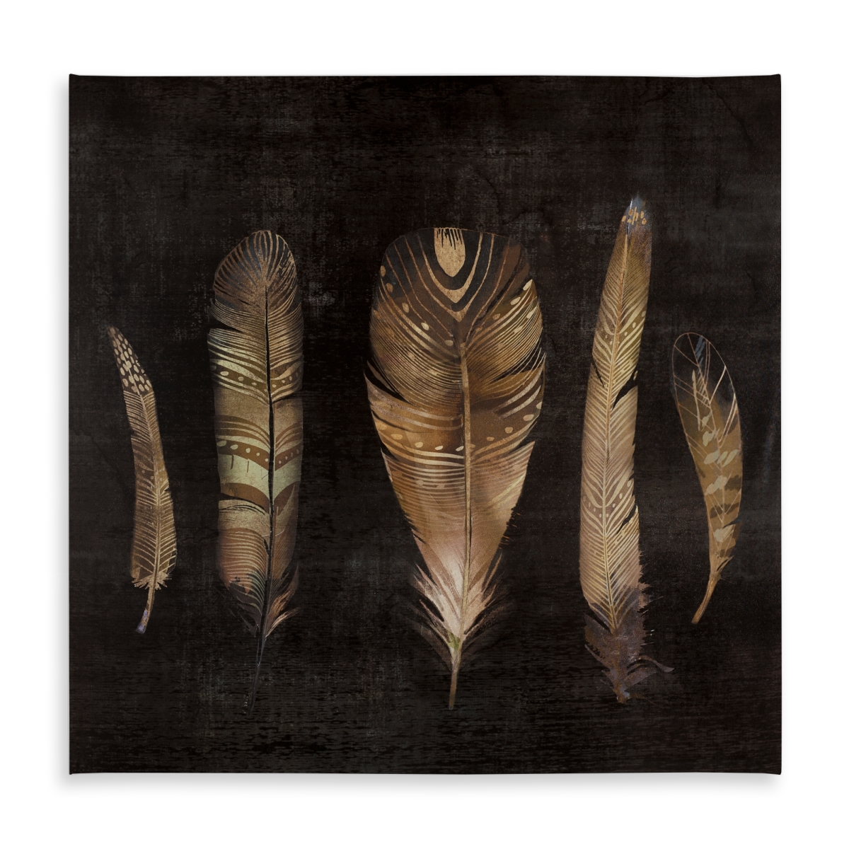 Picture of Begin Home Decor C1TC5858A70QLE 58 x 58 in. Brown Feather Set Tablecloth - Indoor & Outdoor Home Decor