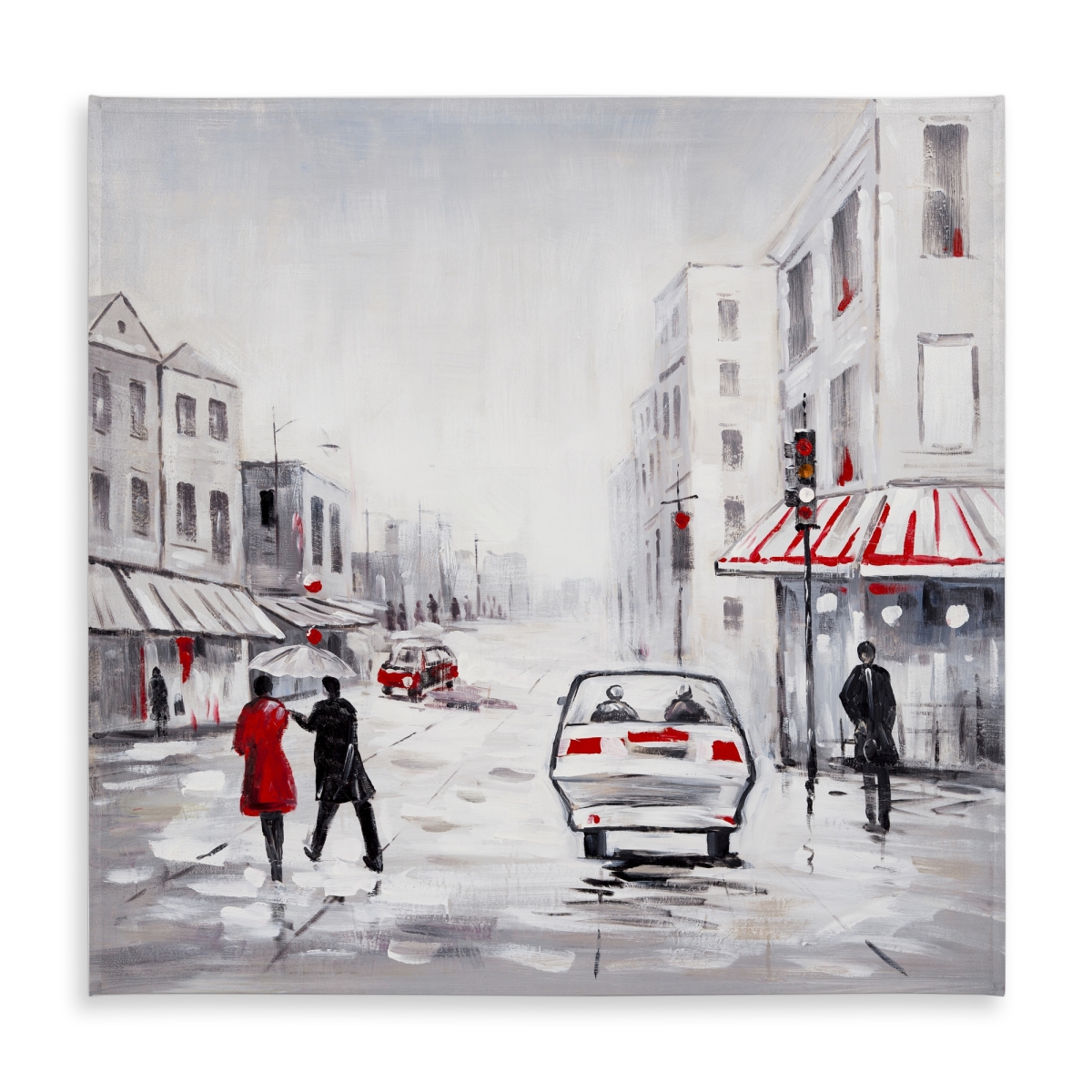 Picture of Begin Home Decor C1TC5858J279KM 58 x 58 in. Peaceful Street Scene Tablecloth - Indoor & Outdoor Home Decor