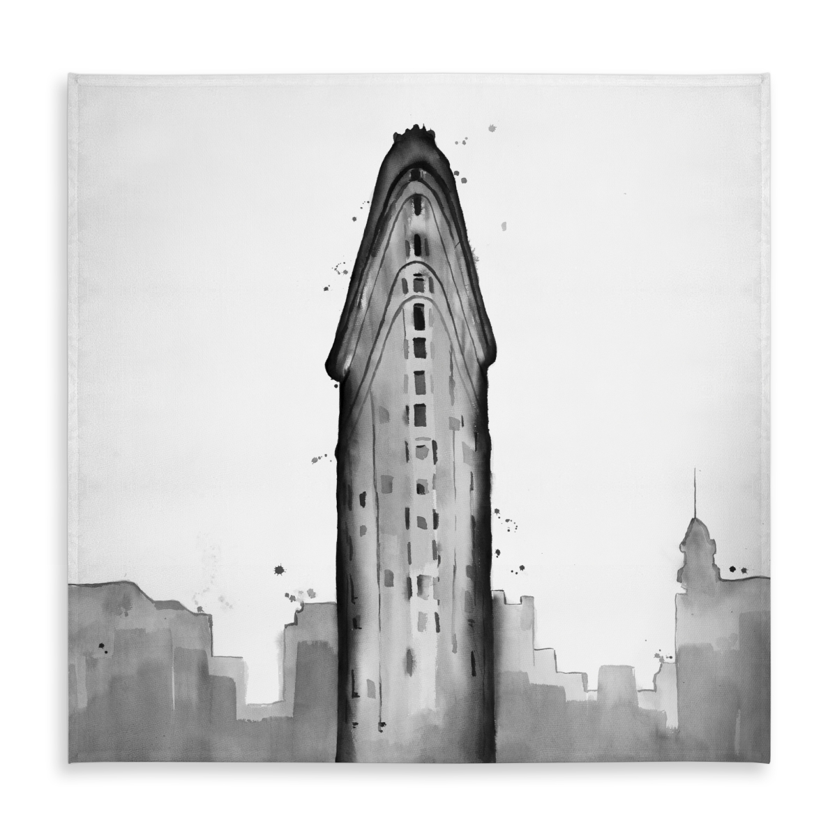 Picture of Begin Home Decor C1TC5858PKB370 58 x 58 in. Flatiron Building White Tablecloth - Indoor Outdoor Home Decor