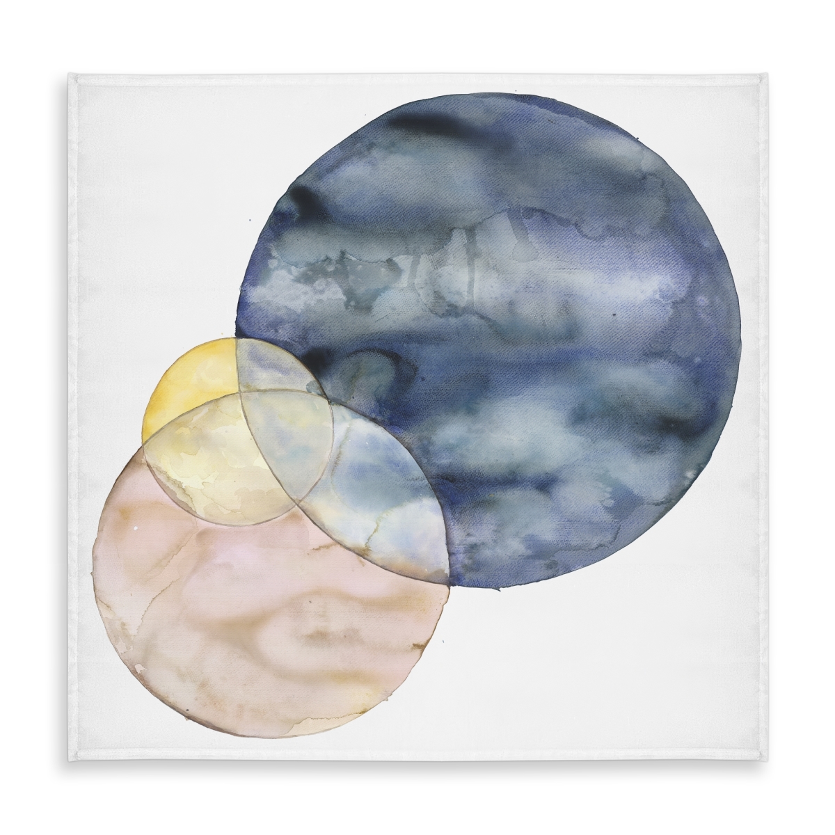 Picture of Begin Home Decor C1TC5858AUE3ZO 58 x 58 in. Blue Shapes Abstract Tablecloth - Circles Design Home Decor
