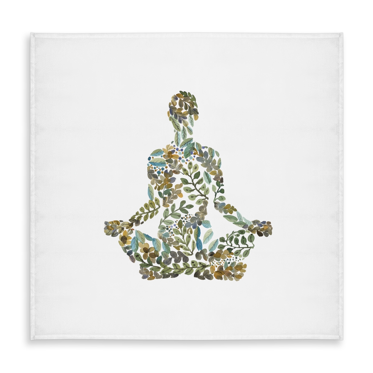Picture of Begin Home Decor C1TC58582XGU5P 58 x 58 in. Zen Attitude Green Floral Tablecloth - Indoor & Outdoor Decor