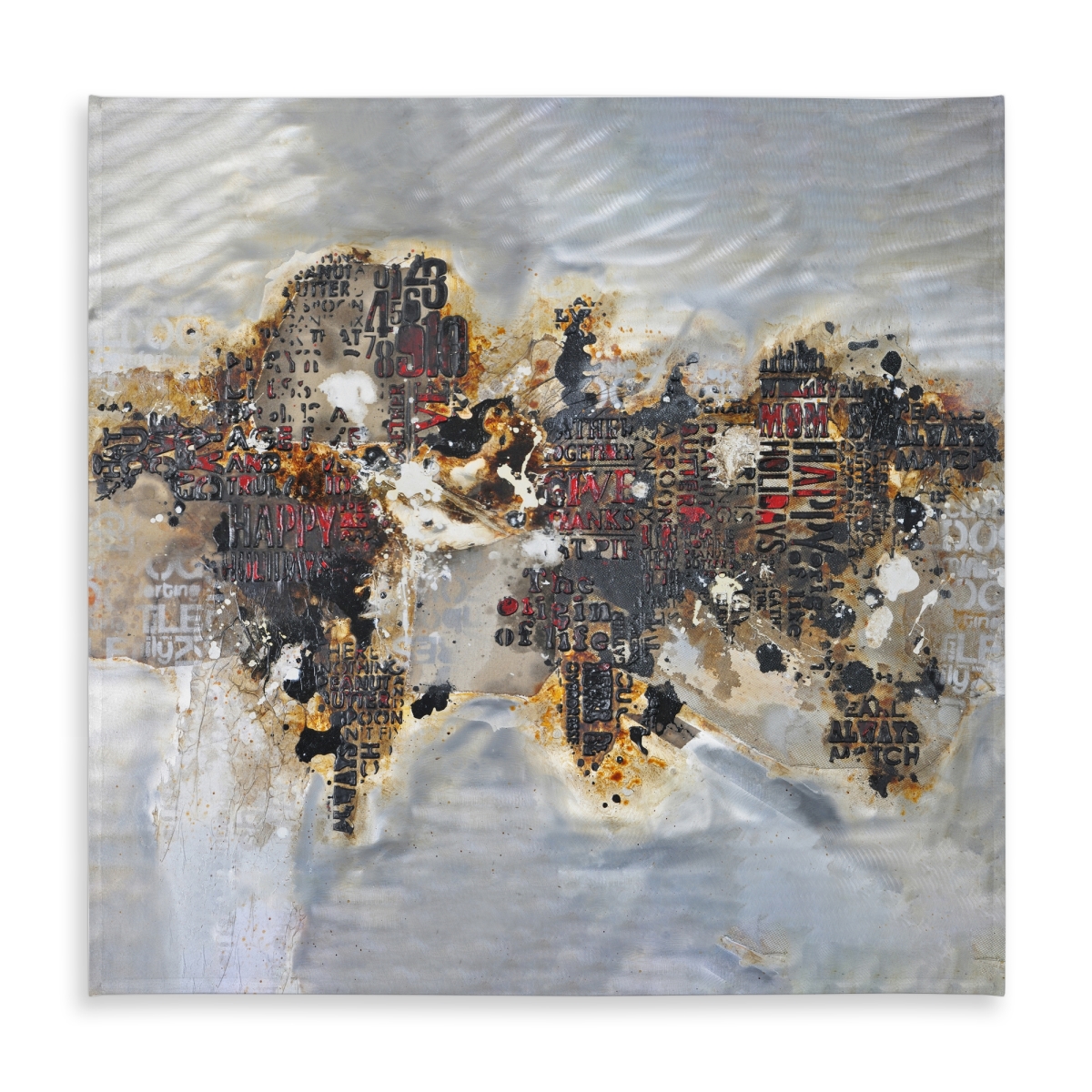 Picture of Begin Home Decor C1TC5858KSSH2A 58 x 58 in. Modern Brown World Map Tablecloth - Indoor & Outdoor Home Decor