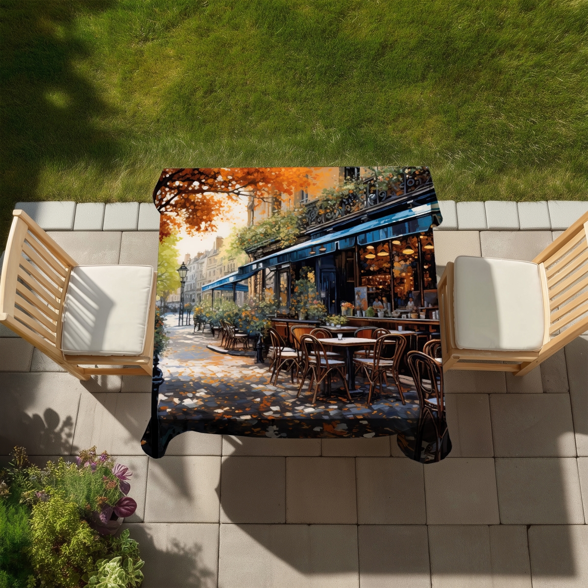 Picture of Begin Home Decor C1TC5858W9LIXI 58 x 58 in. My Secret Place Tablecloth - Indoor & Outdoor Bedroom Decor