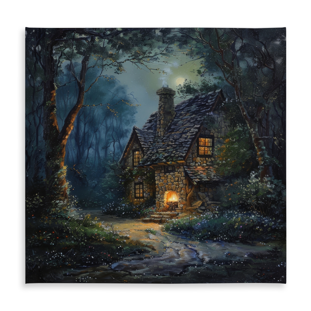 Picture of Begin Home Decor C1TC5858AXNLK2 58 x 58 in. Hidden Shack Indoor & Outdoor Tablecloth - Home Decor Essential