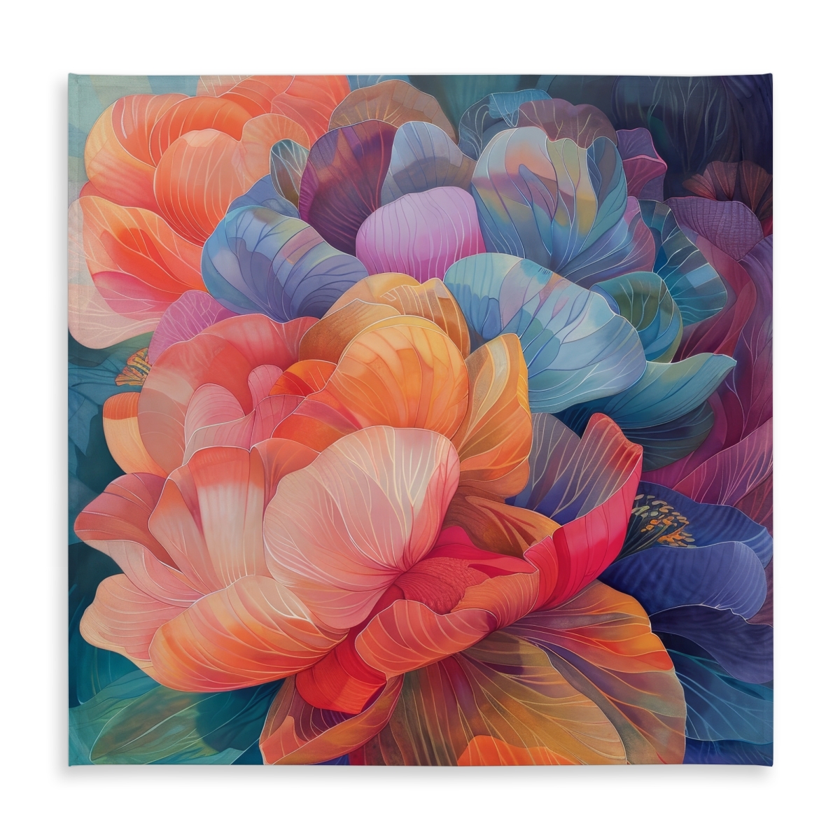 Picture of Begin Home Decor C1TC5858HJFL74 58 x 58 in. The Opening Indoor & Outdoor Tablecloth - Home Decor Essential