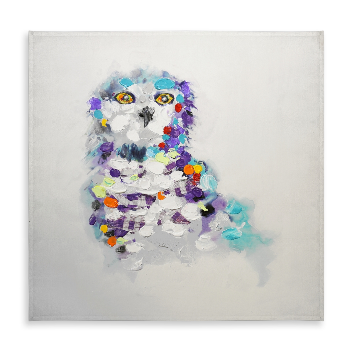 Picture of Begin Home Decor C1TC58580I1Q61 58 x 58 in. Abstract Owl Purple Tablecloth - Indoor & Outdoor Home Decor