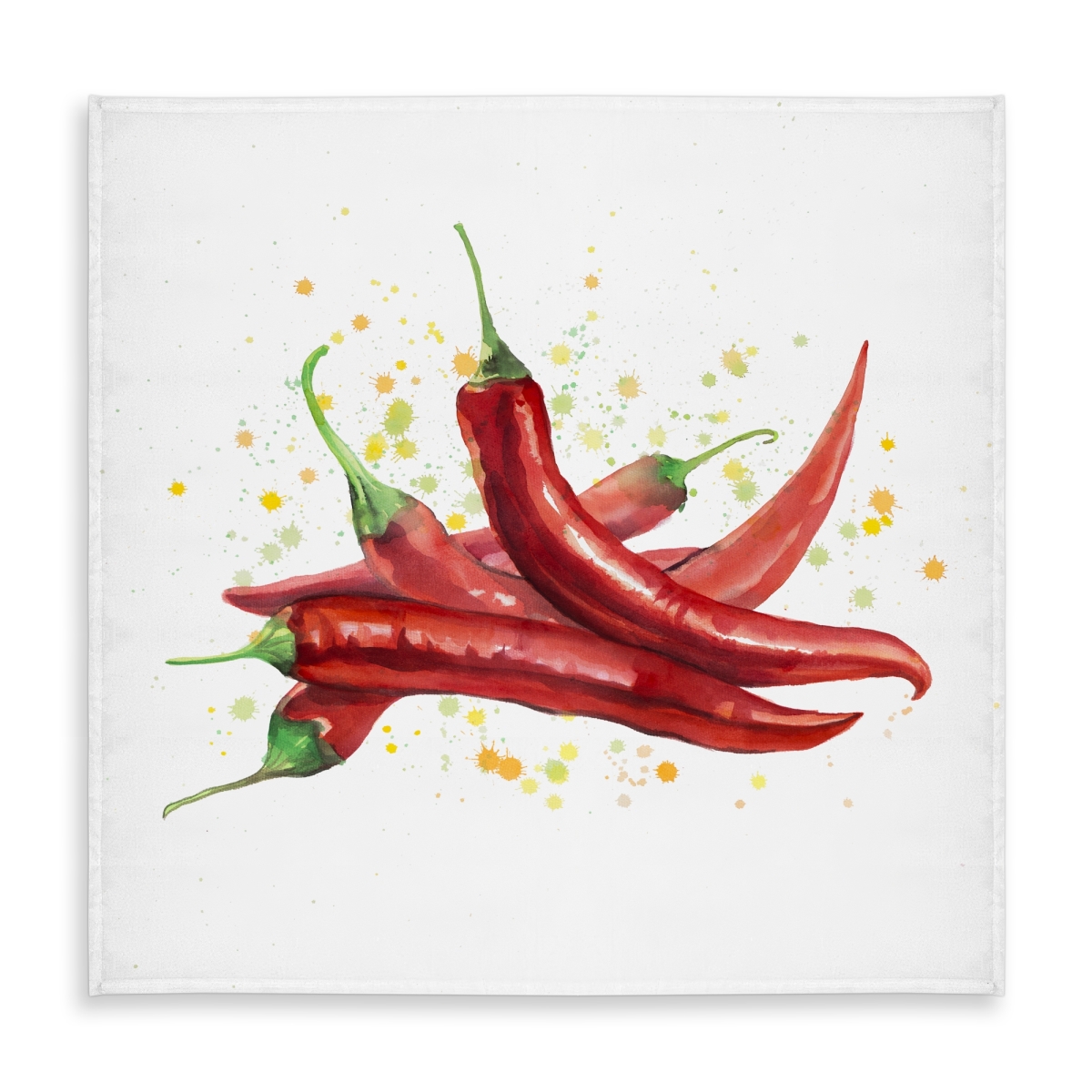 Picture of Begin Home Decor C1TC58584TPS9F 58 x 58 in. Red Hot Peppers Tablecloth - Indoor Outdoor Home Decor