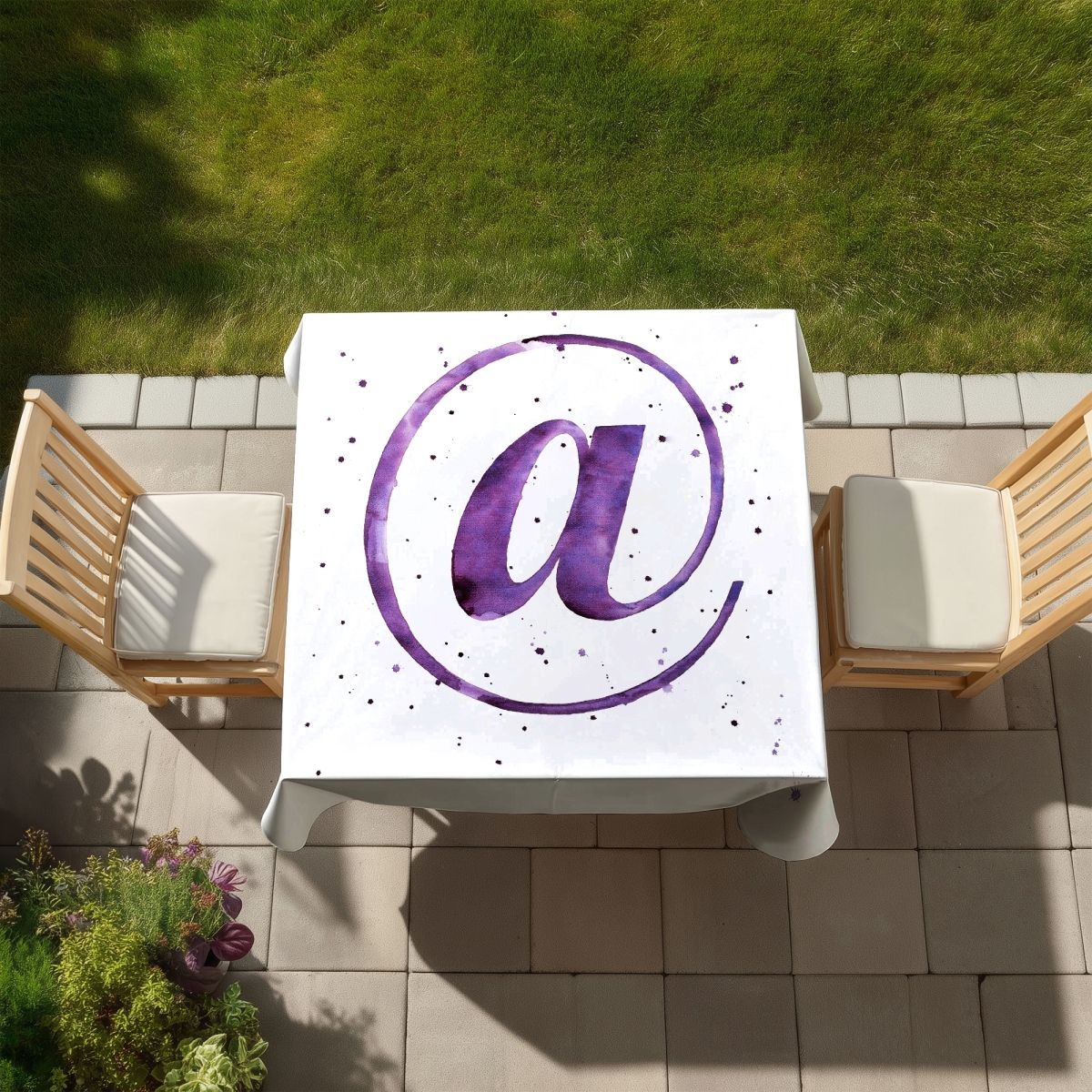 Picture of Begin Home Decor C1TC5858CME3H8 58 x 58 in. Modern Bedroom Indoor & Outdoor Tablecloth at - Home Decor