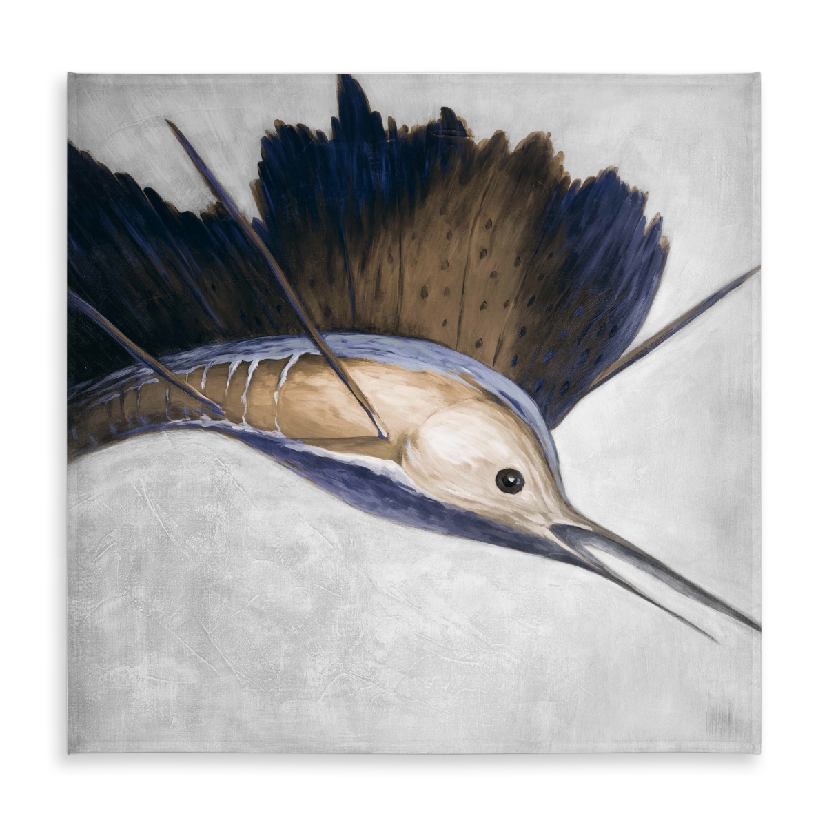 Picture of Begin Home Decor C1TC5858U72G77 58 x 58 in. Abstract Swordfish Sea Blue Tablecloth - Indoor & Outdoor Decor