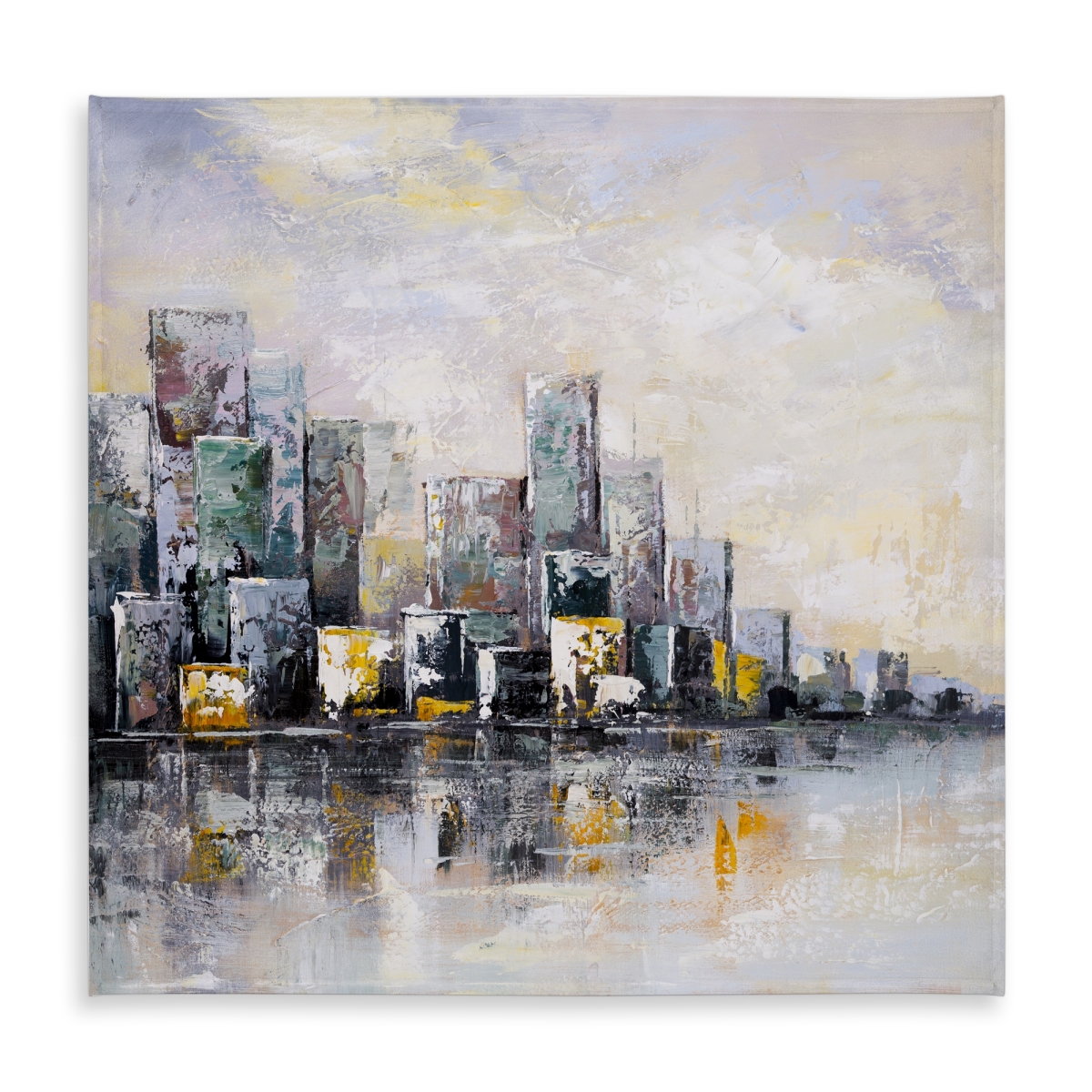 Picture of Begin Home Decor C1TC58585NWHFZ 58 x 58 in. Abstract Cityscape Tablecloth - Blue Bedroom Indoor & Outdoor Decor