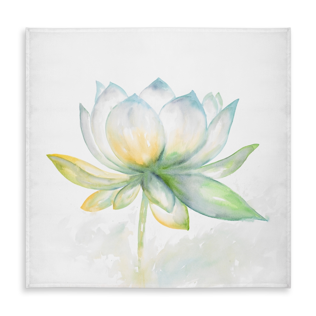 Picture of Begin Home Decor C1TC5858303J9N 58 x 58 in. Lotus Flower Blue Botanical Tablecloth - Indoor Outdoor Decor