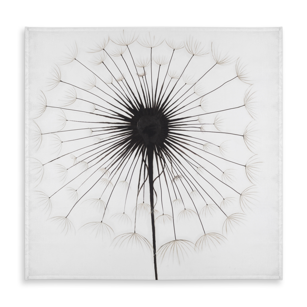 Picture of Begin Home Decor C1TC5858WEKUB0 58 x 58 in. Dandelion Botanical Bedroom Tablecloth - Monochrome Decor